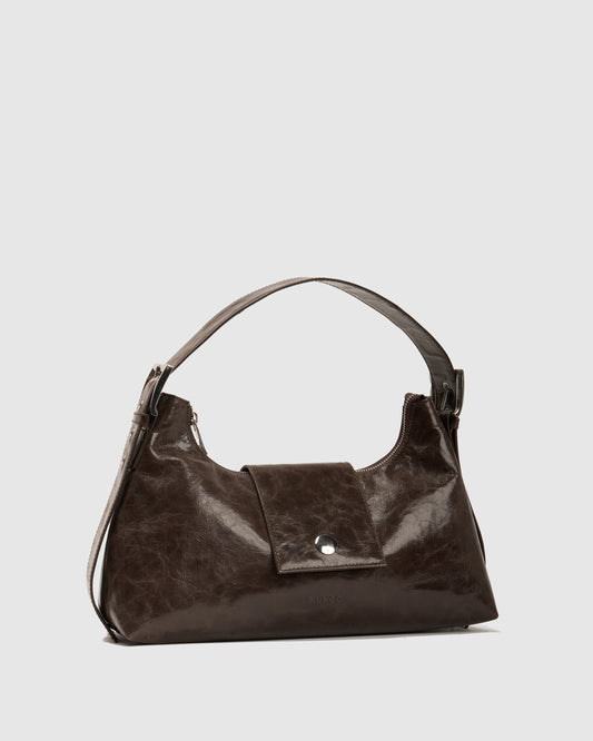 Núnoo Large Dandy Buckle Megah Dark Brown Medium Dark brown