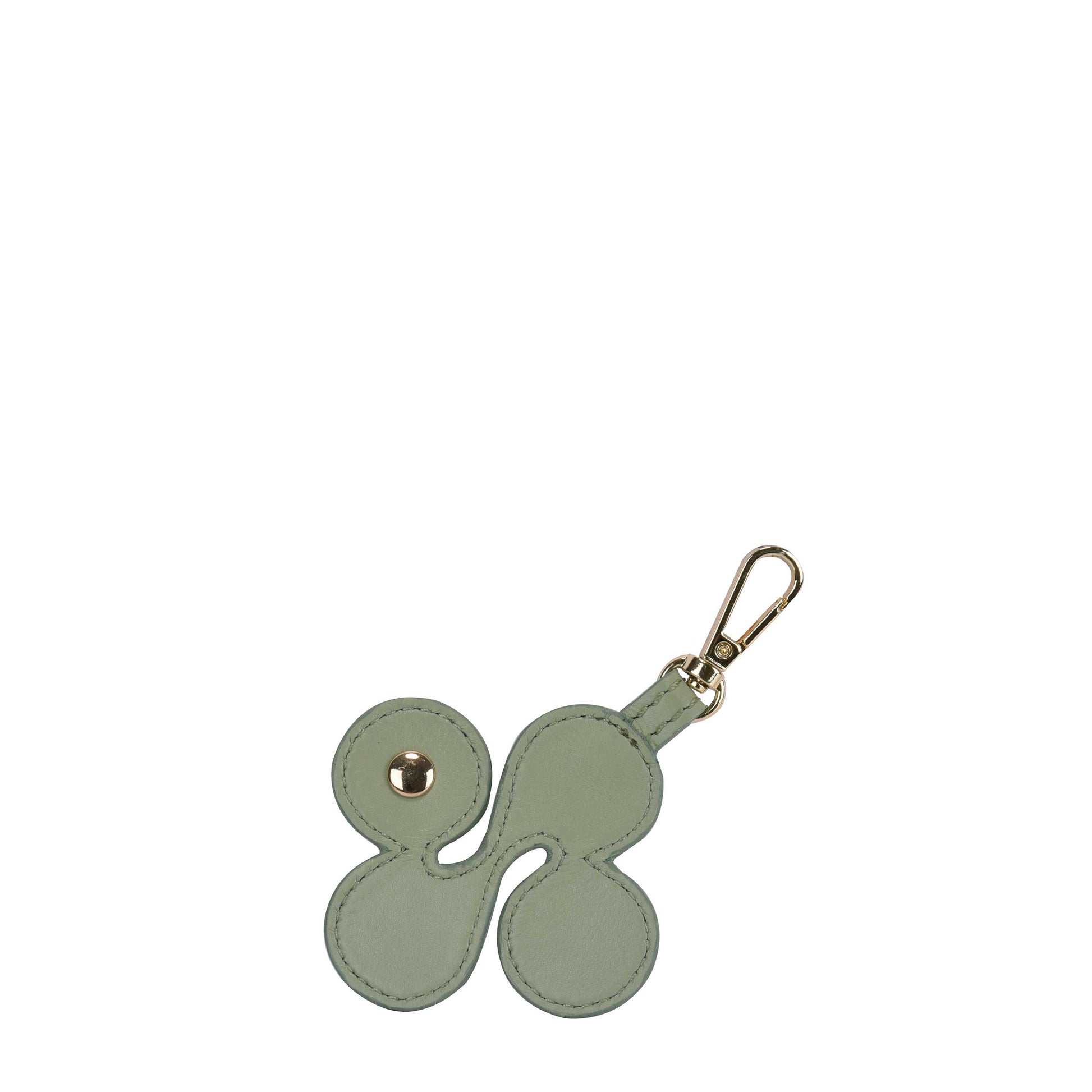 Núnoo Logo Bagcharm Silky Green w. Gold Accessories Green