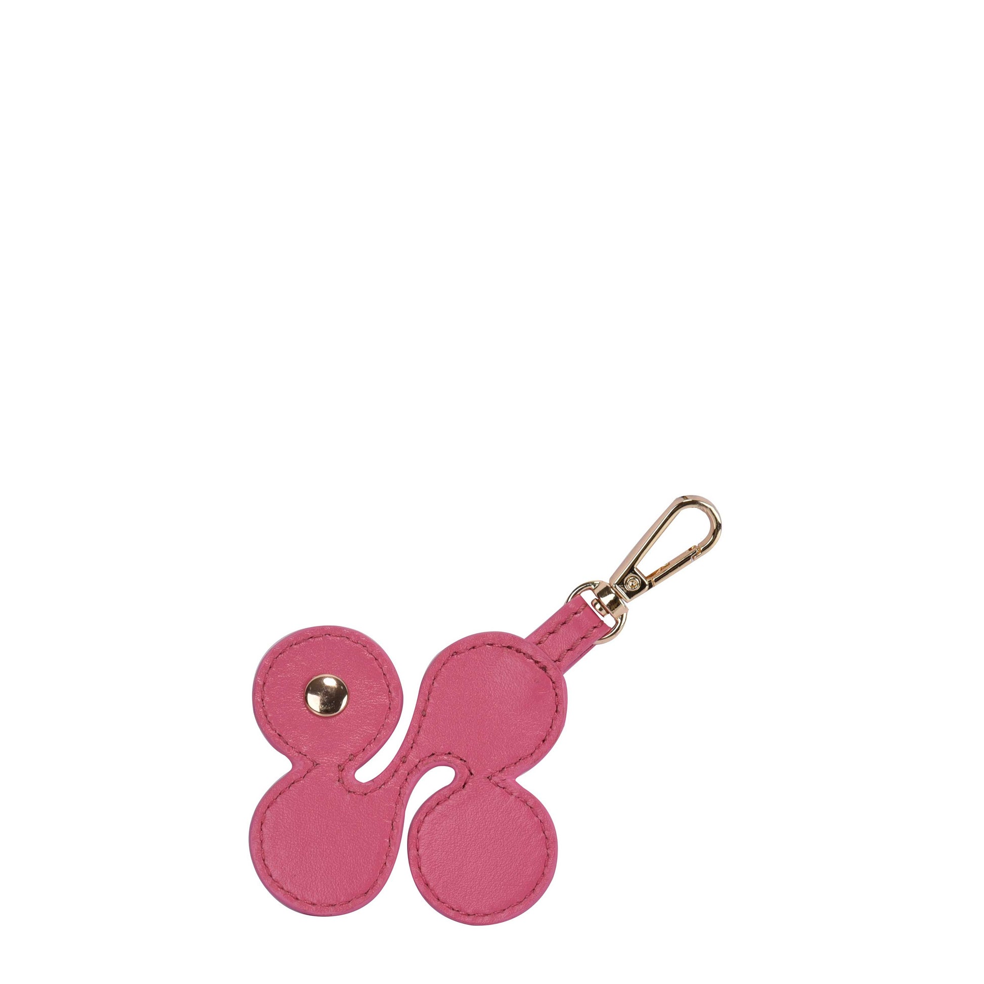 Núnoo Logo Bagcharm Silky Pink w. Gold Accessories Pink