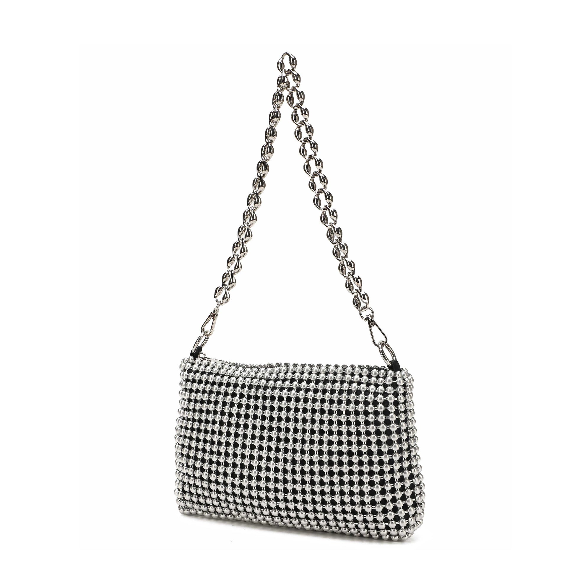 Núnoo Lucia Metal Silver Small bag