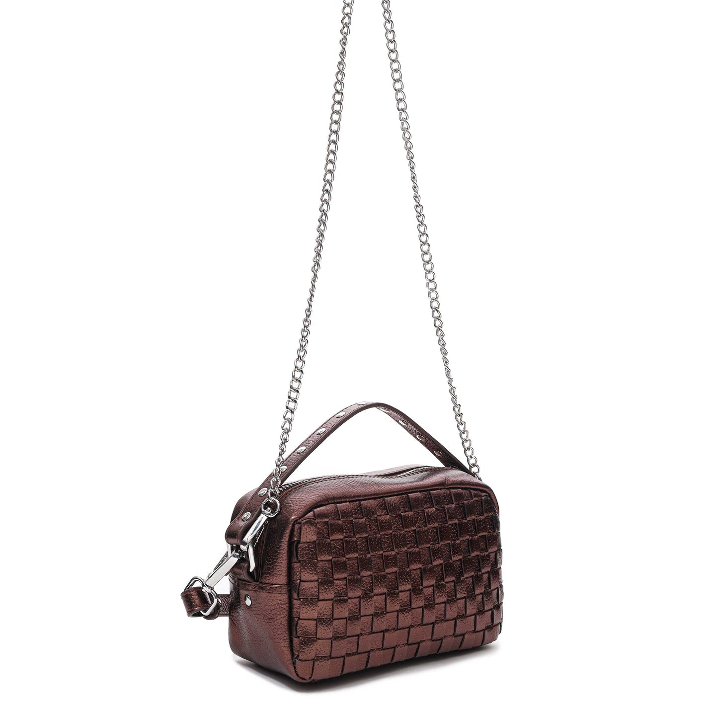 Núnoo Lyra Metallic Brown Small bag Brown