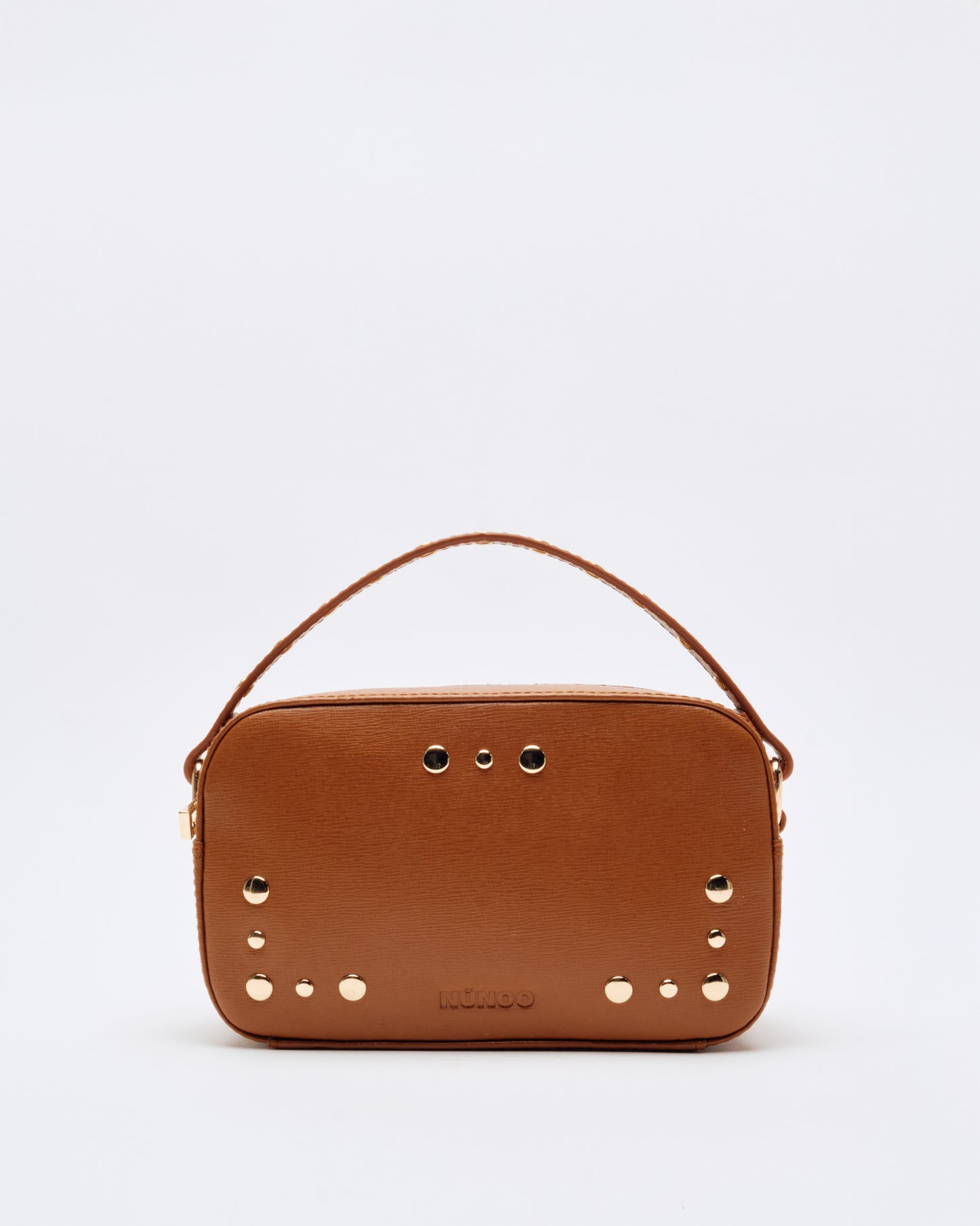 Núnoo Lyra Studs Florence Brown w. Gold Small bag Brown