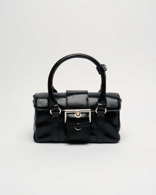 Núnoo Maggie Buckle Wrinkle Black Medium Black