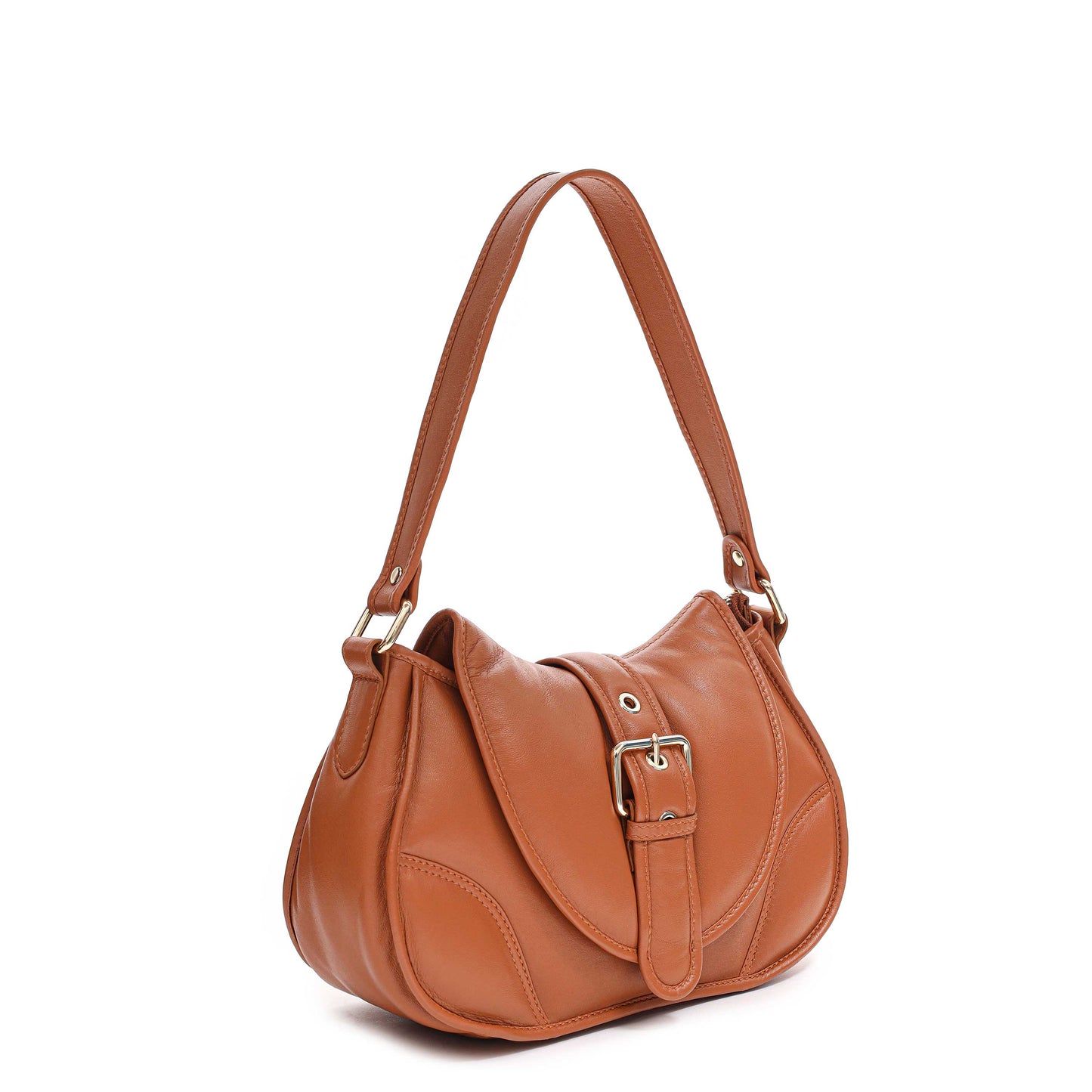 Núnoo Maria Puffed Sheep Cognac w. Gold Shoulder bags Cognac