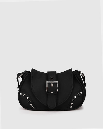 Maria Studs Canvas Black
