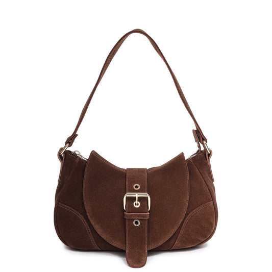 Núnoo Maria Suede Brown w. Gold Medium Brown