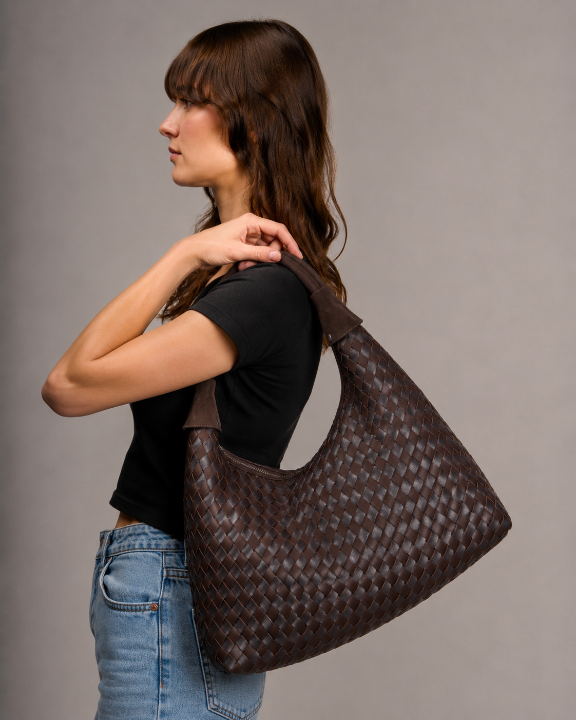 Núnoo Maxi Dandy Braided Nubuck Chocolate Maxi Chocolate