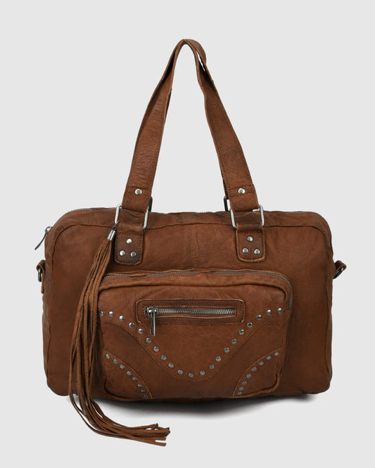 Núnoo Mille Rivet Washed Caramel w. Antique Silver Maxi Ginger