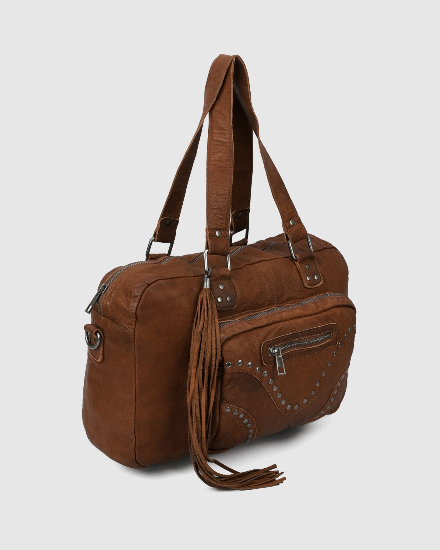 Núnoo Mille Rivet Washed Caramel w. Antique Silver Maxi Ginger