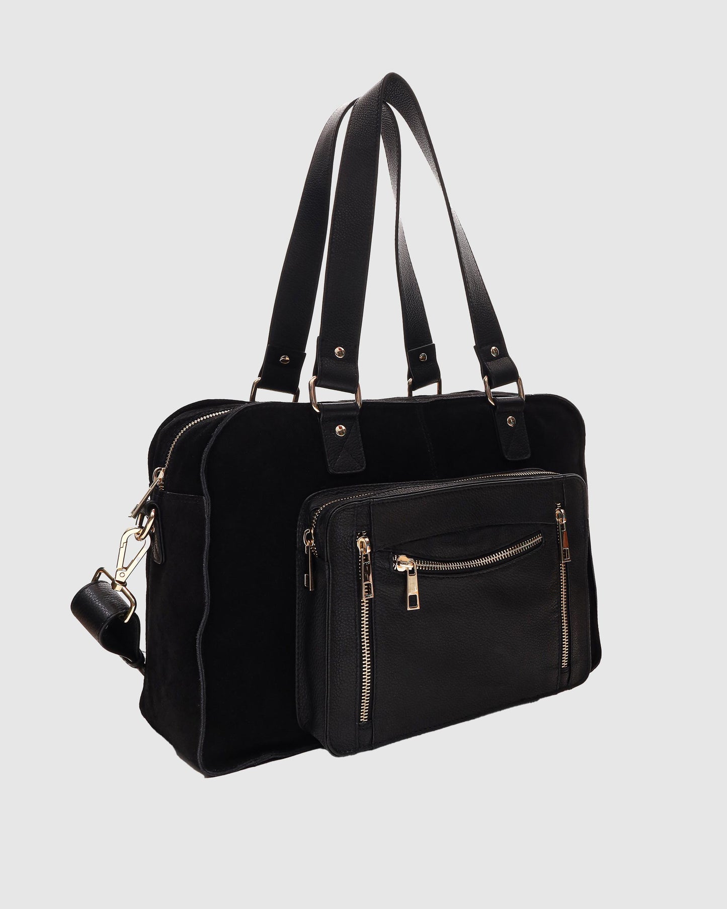 Núnoo Mille Suede Mix Black w. Gold Maxi Black