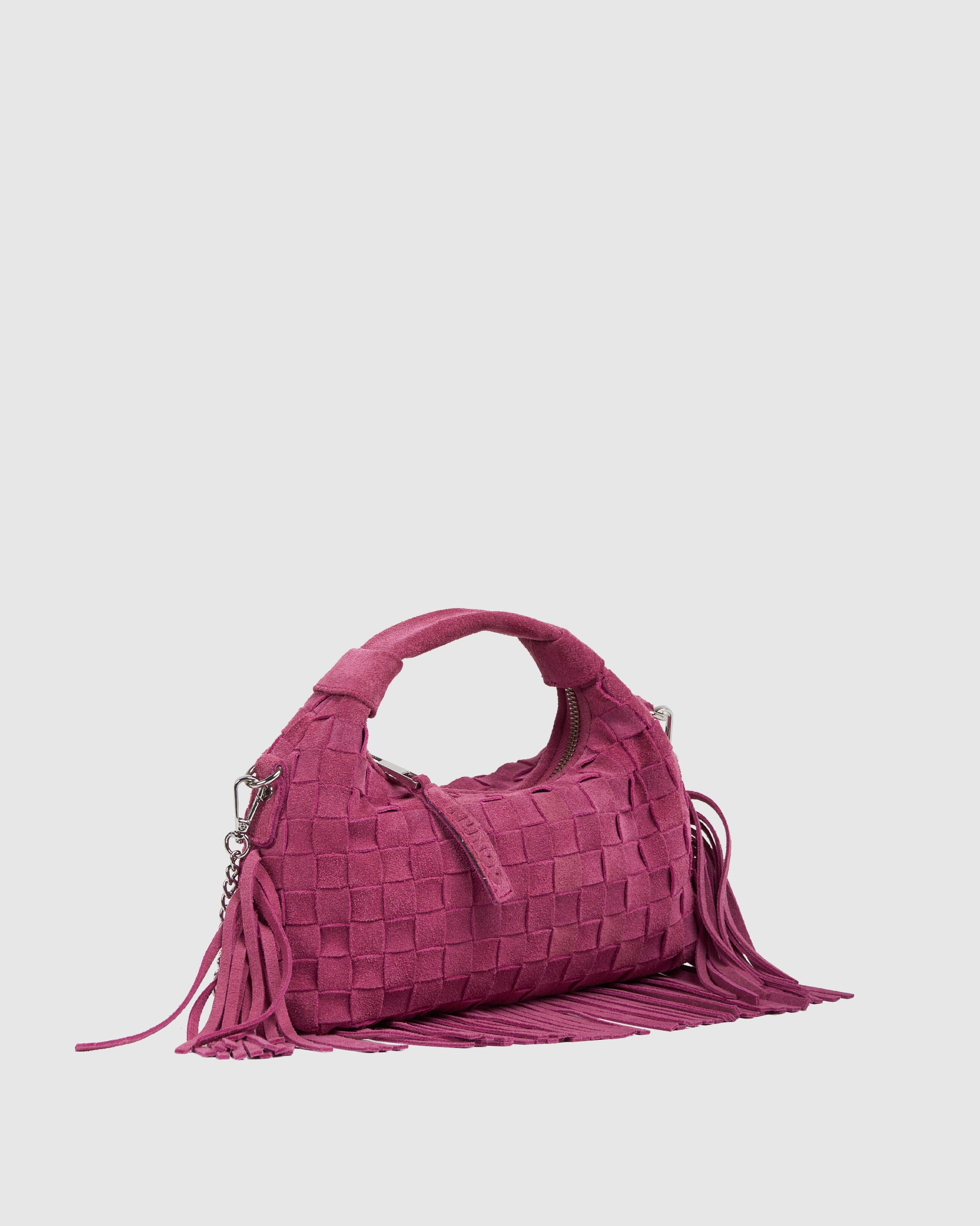 Núnoo Mini Dandy Braided Fringe Pink - Berg Larsen x Núnoo Small bag Pink