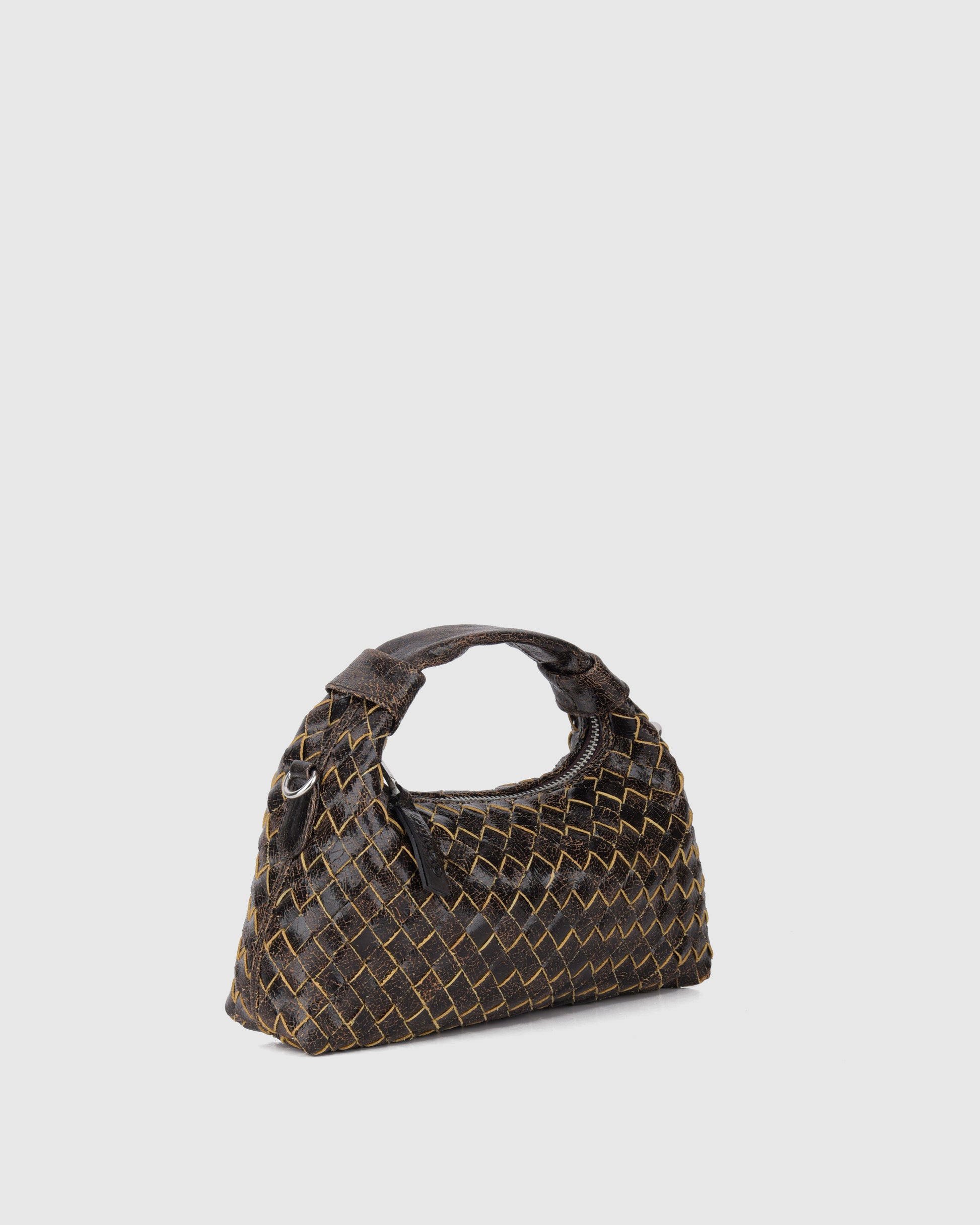Núnoo Mini Dandy Braided Pélé Chocolate Small bag Chocolate
