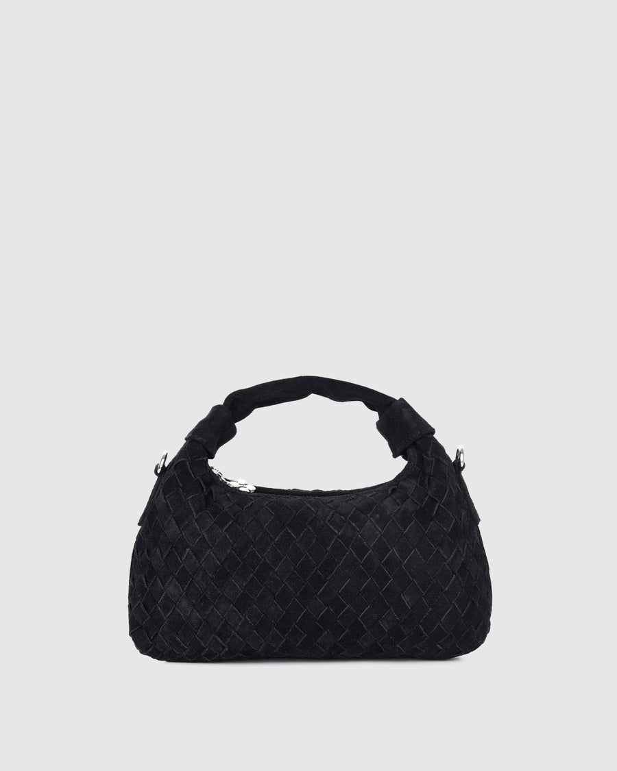 Mini Dandy Braided Suede Black