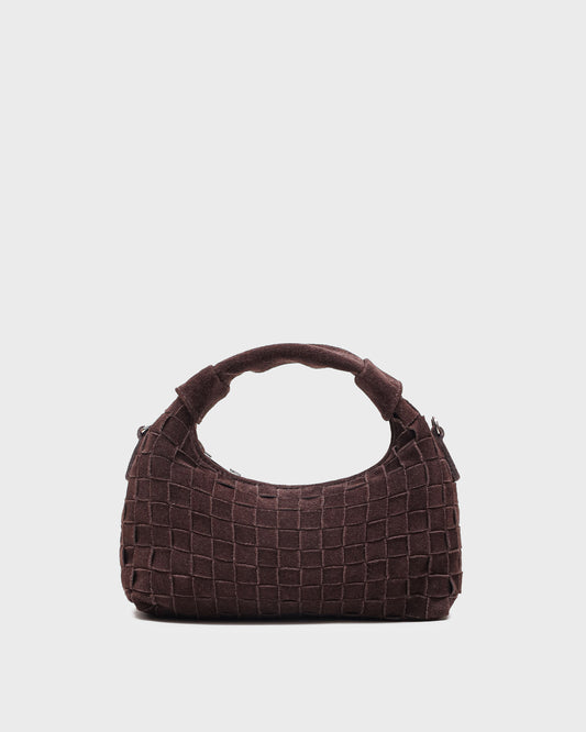 Núnoo Mini Dandy Braided Suede Chocolate Small bag Chocolate