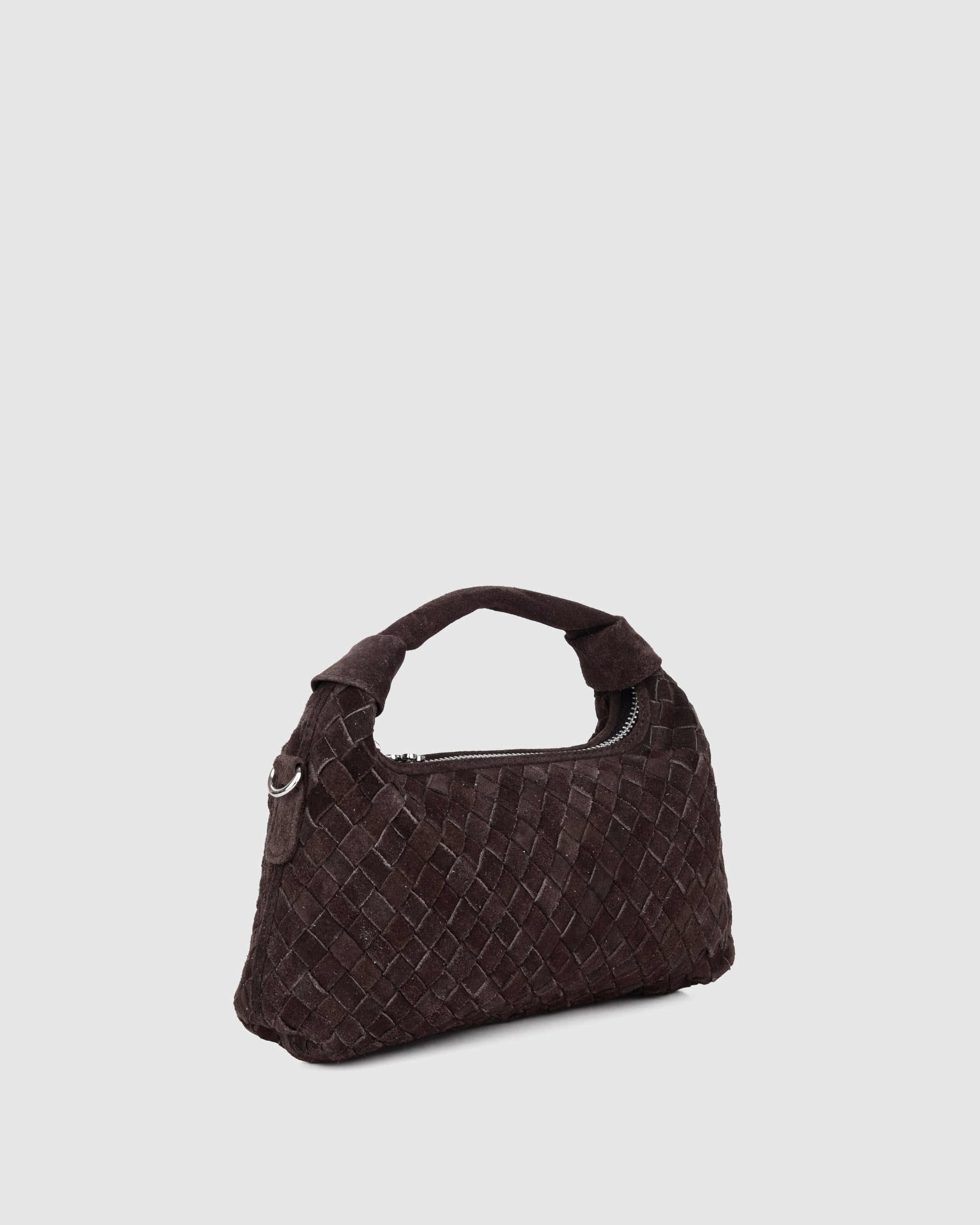 Núnoo Mini Dandy Braided Suede Dark Brown Small bag Dark brown