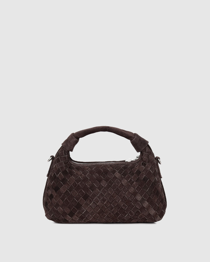 Núnoo Mini Dandy Braided Suede Dark Brown Small bag Dark brown
