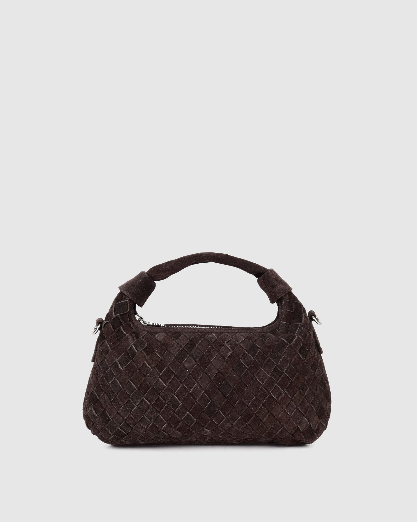 Núnoo Mini Dandy Braided Suede Dark Brown Small bag Dark brown