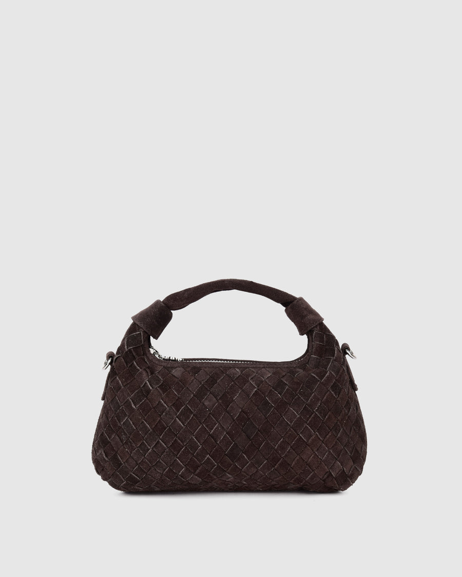 Mini Dandy Braided Suede Dark Brown