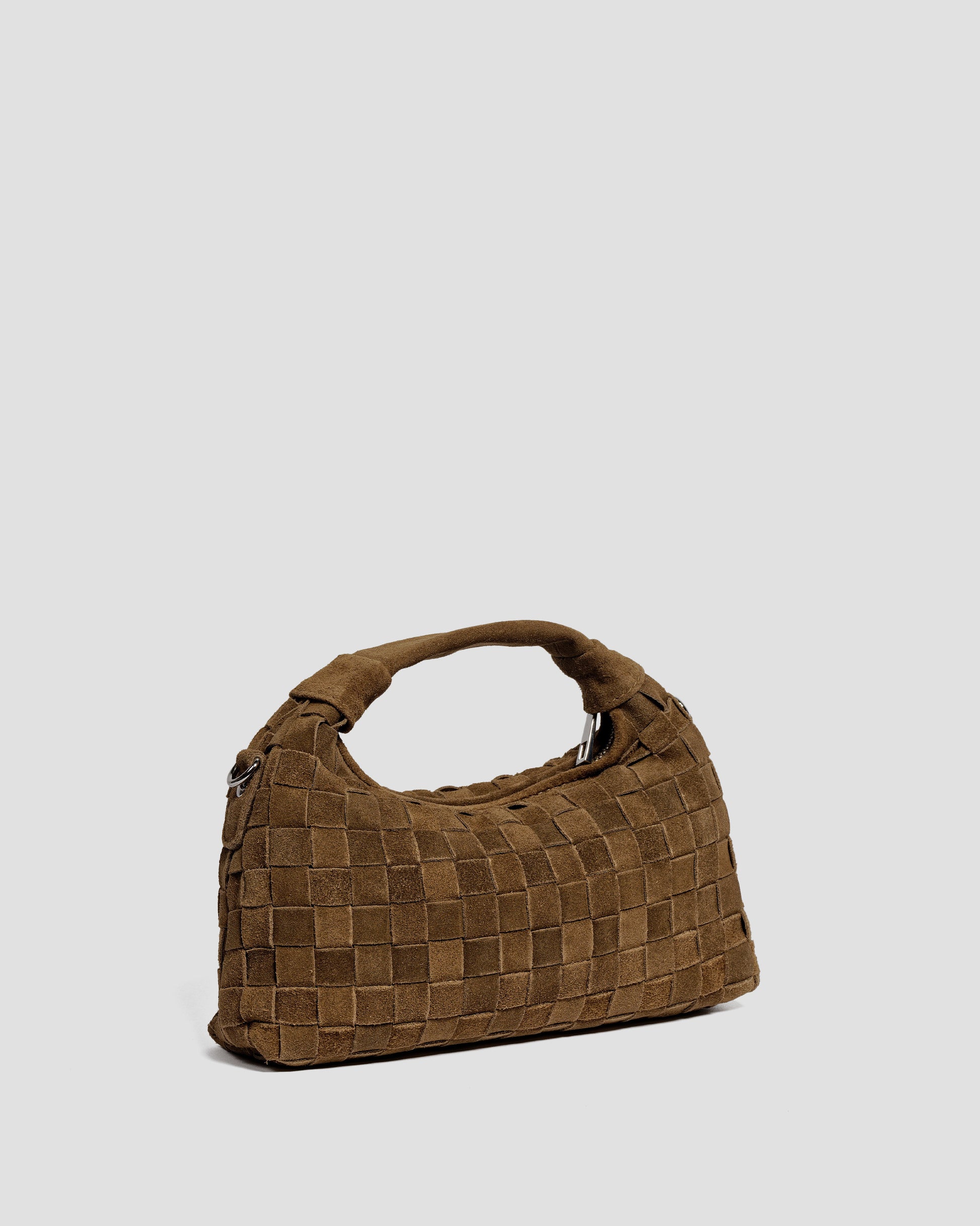 Núnoo Mini Dandy Braided Suede Dusty Olive Small bag Dusty Olive