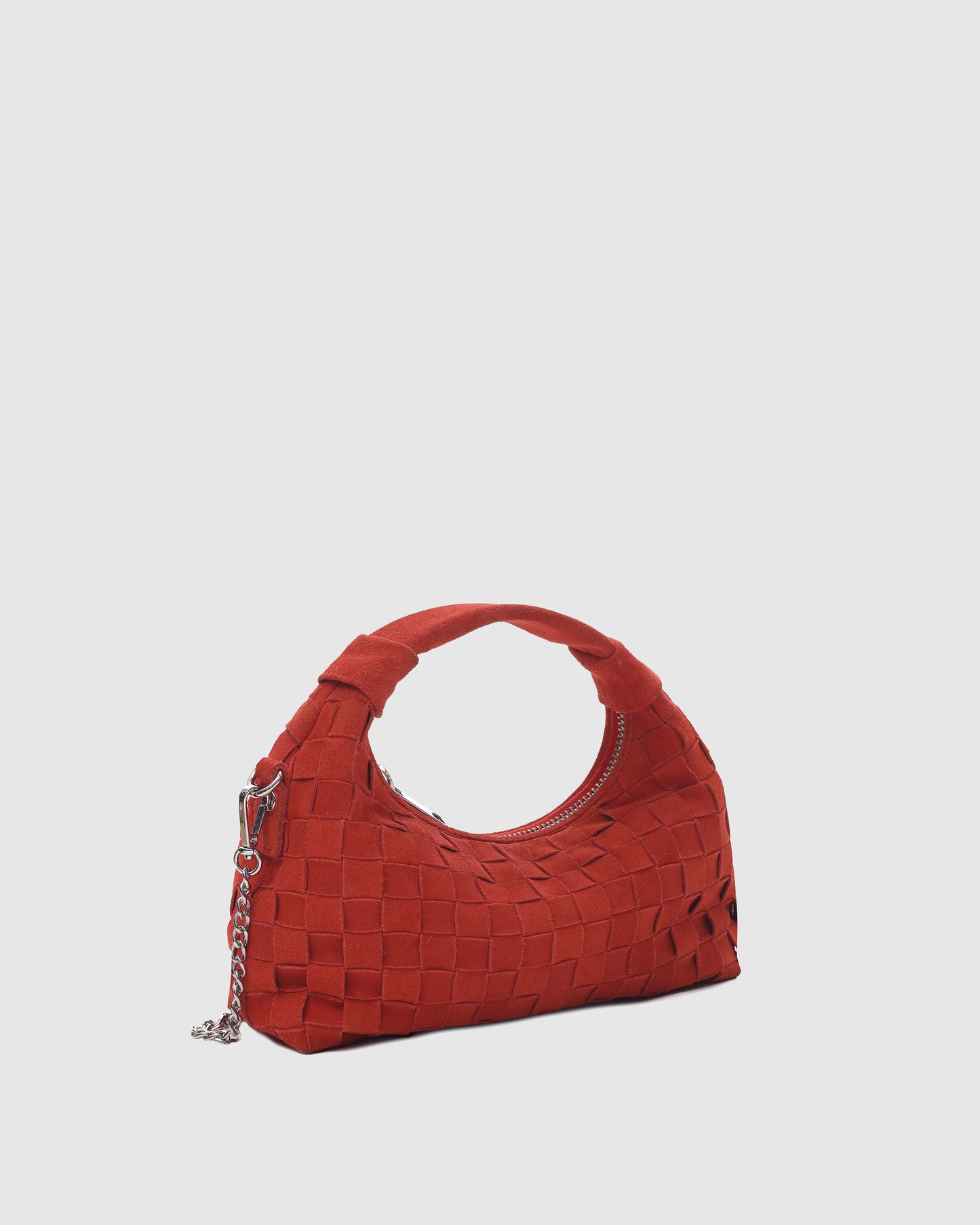 Núnoo Mini Dandy Braided Suede Red Small bag Red