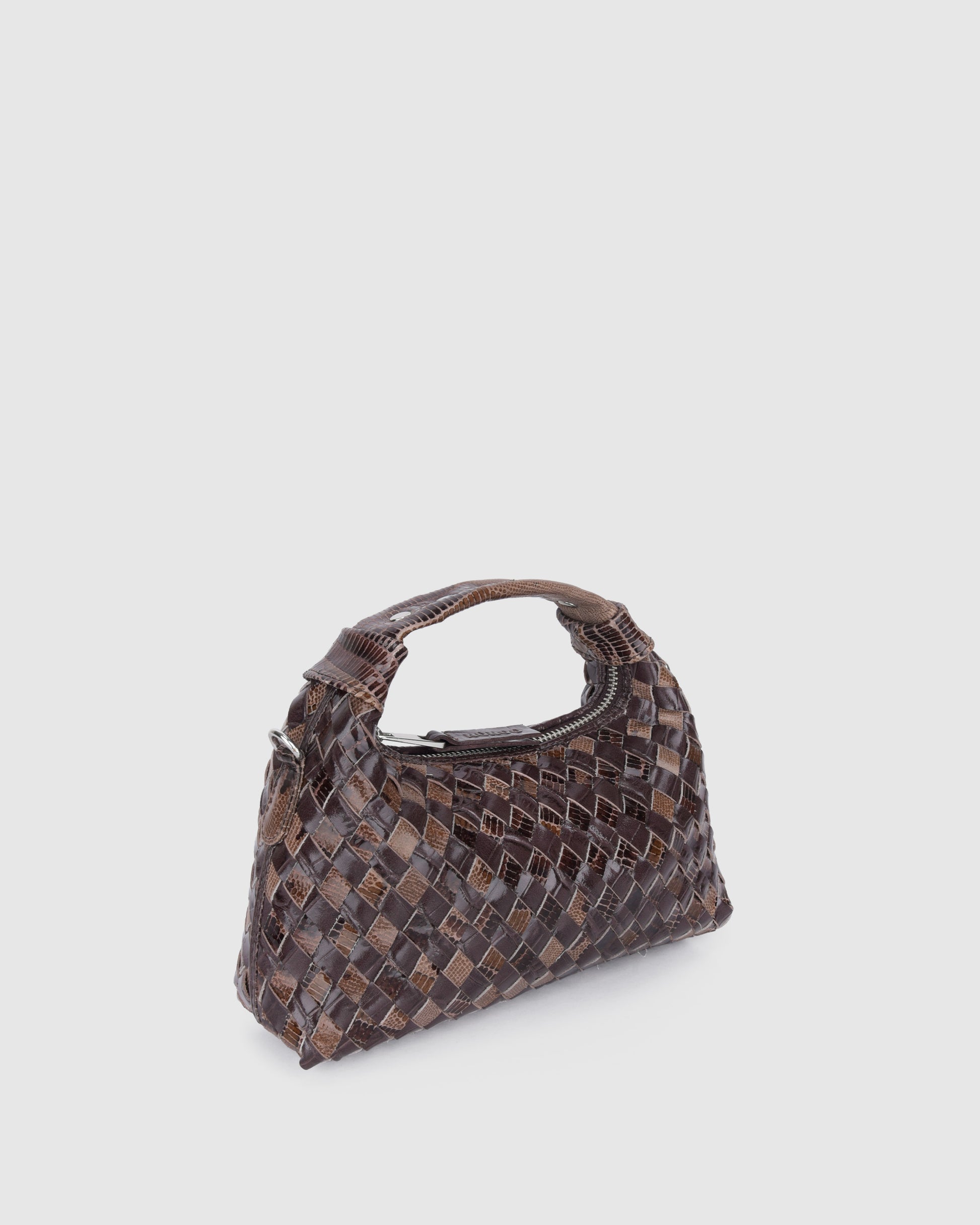 Núnoo Mini Dandy Braided Viper Brown Small bag Brown