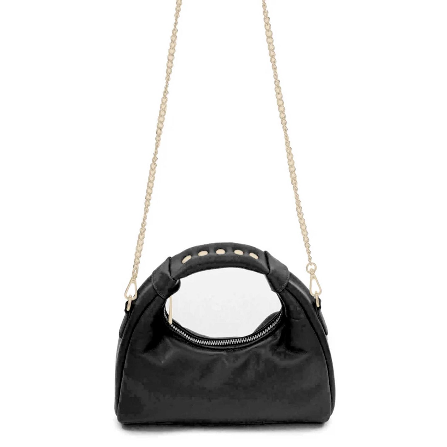 Núnoo Mini Dandy Puffed Sheep Black w. Gold Mini bags Black