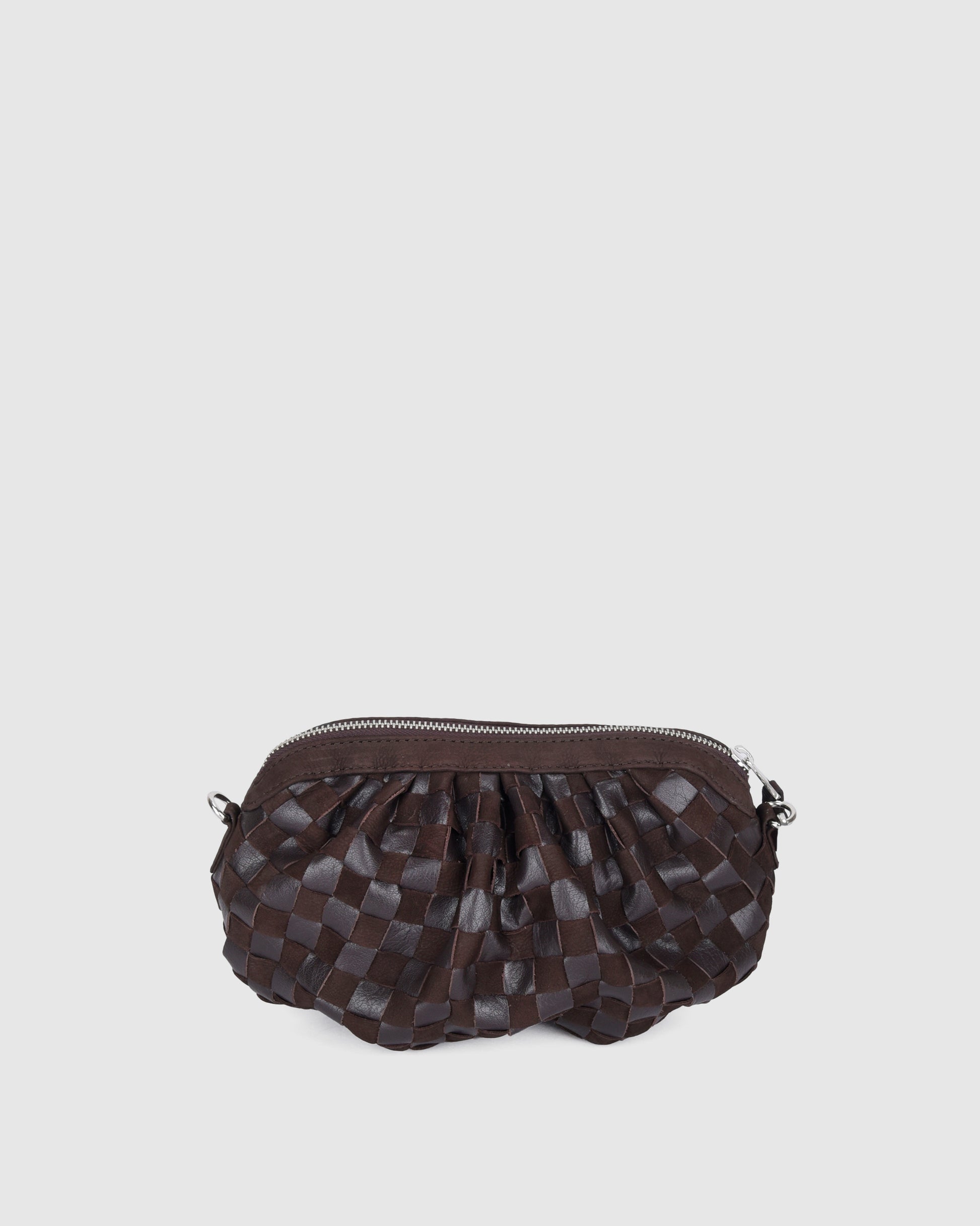 Núnoo Myra Braided Nubuck Chocolate Small bag Chocolate