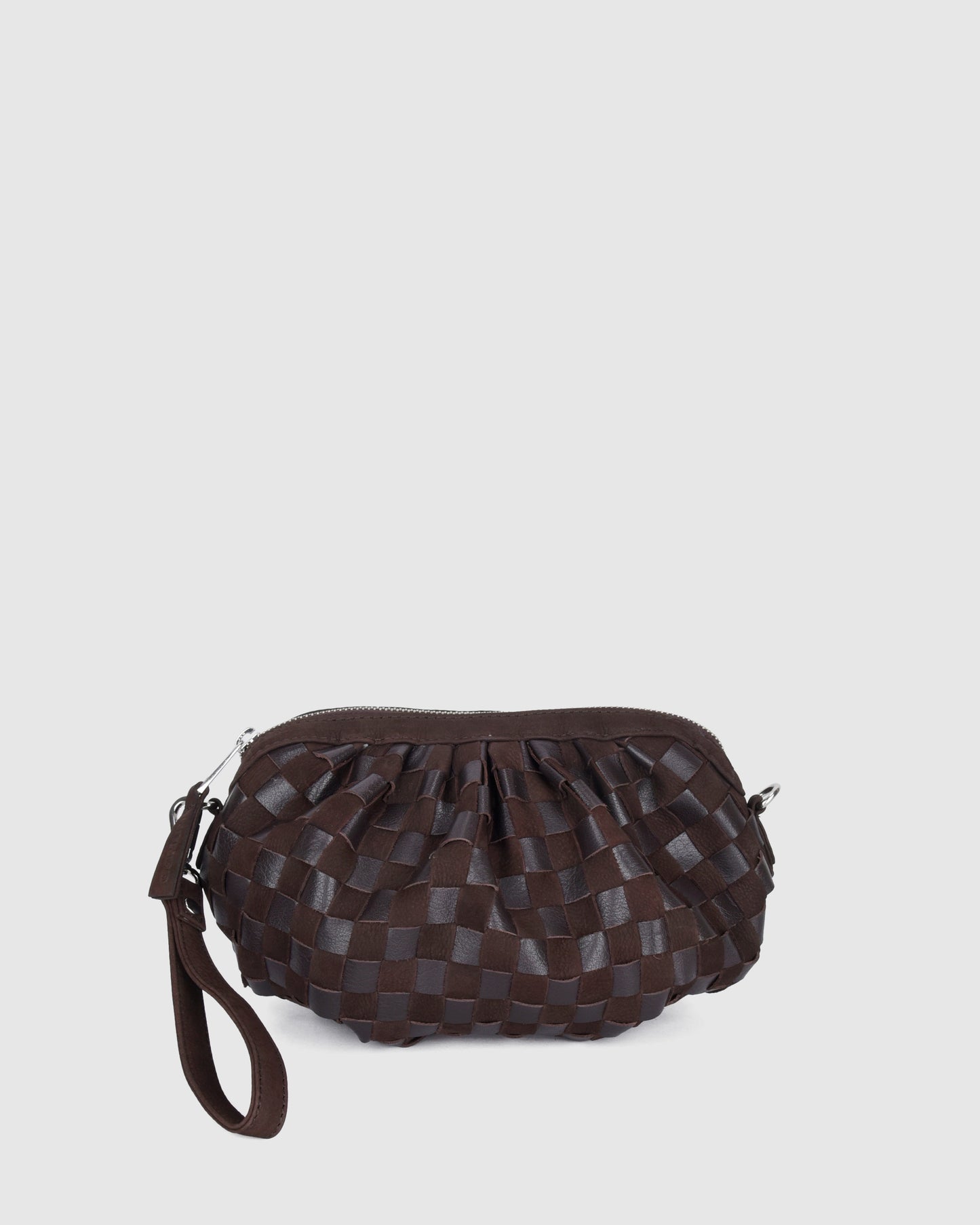 Núnoo Myra Braided Nubuck Chocolate Small bag Chocolate
