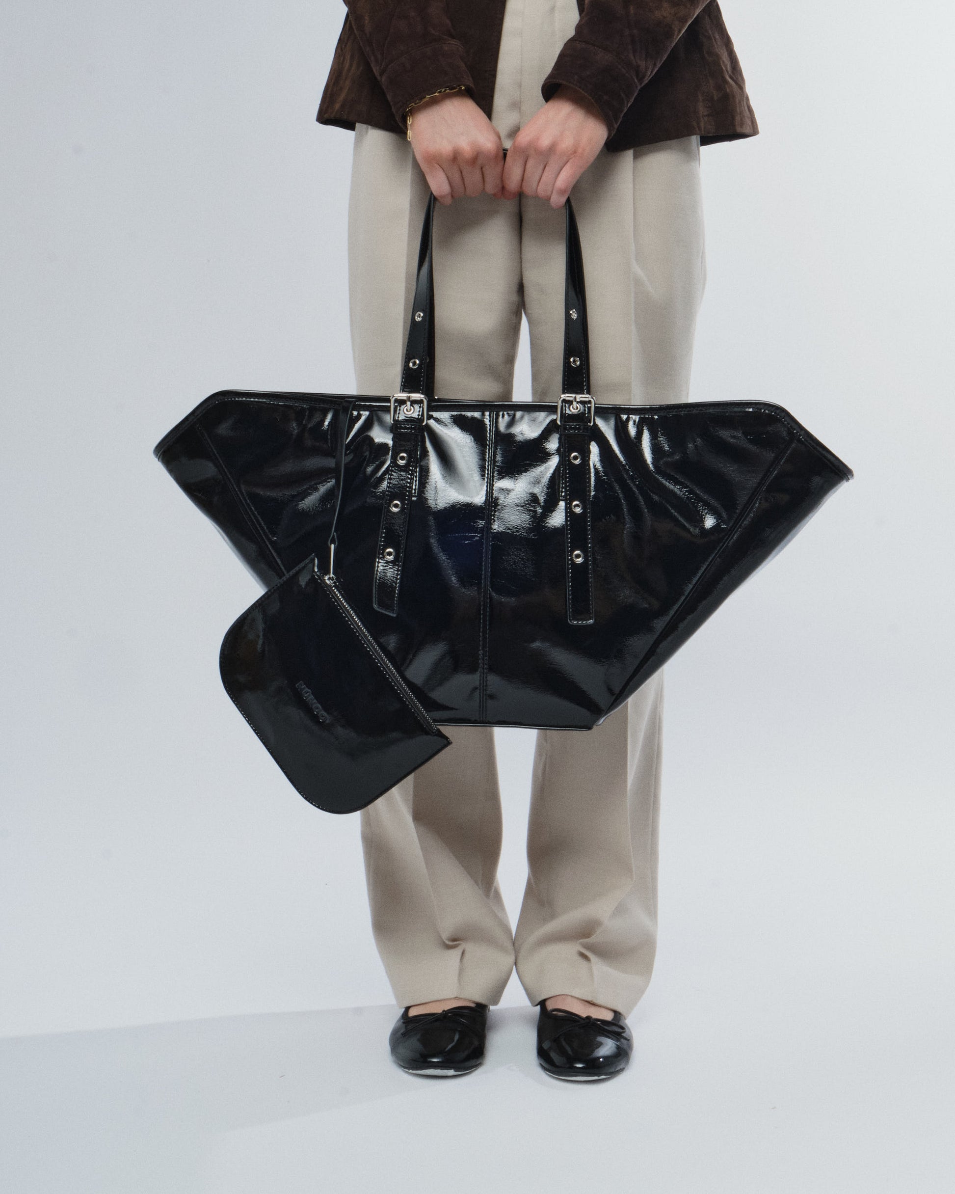 Núnoo Nora Patent Black Maxi Black