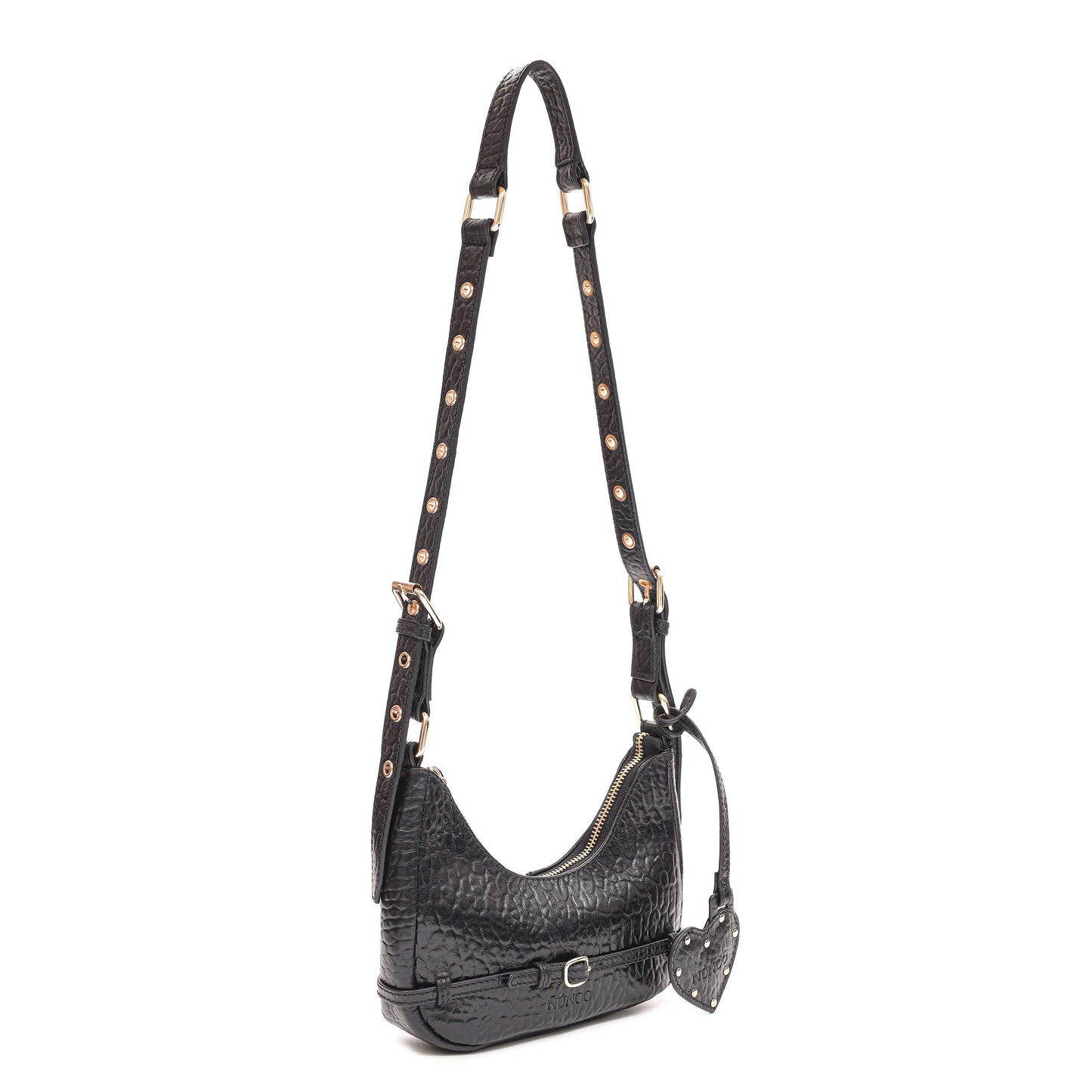 Núnoo Palma Belt New Zealand Black w. Gold Shoulder bags Black