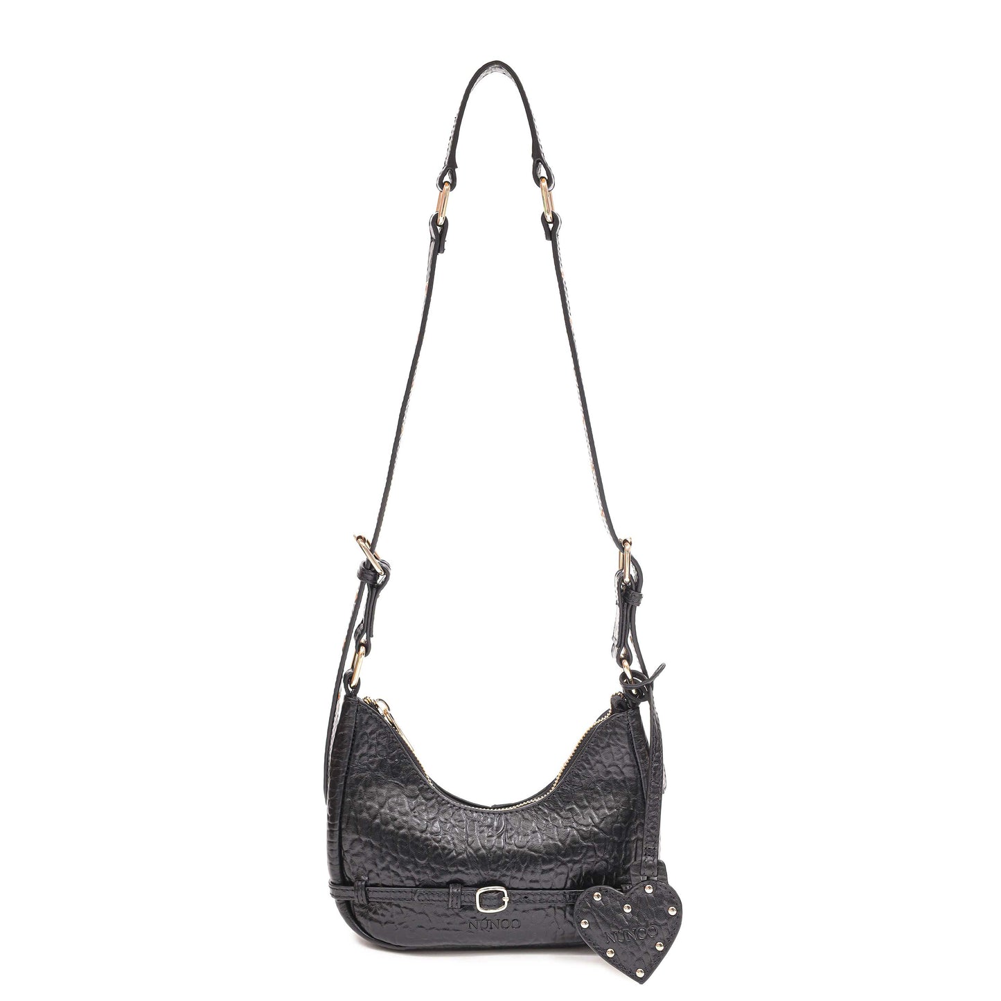 Núnoo Palma Belt New Zealand Black w. Gold Shoulder bags Black