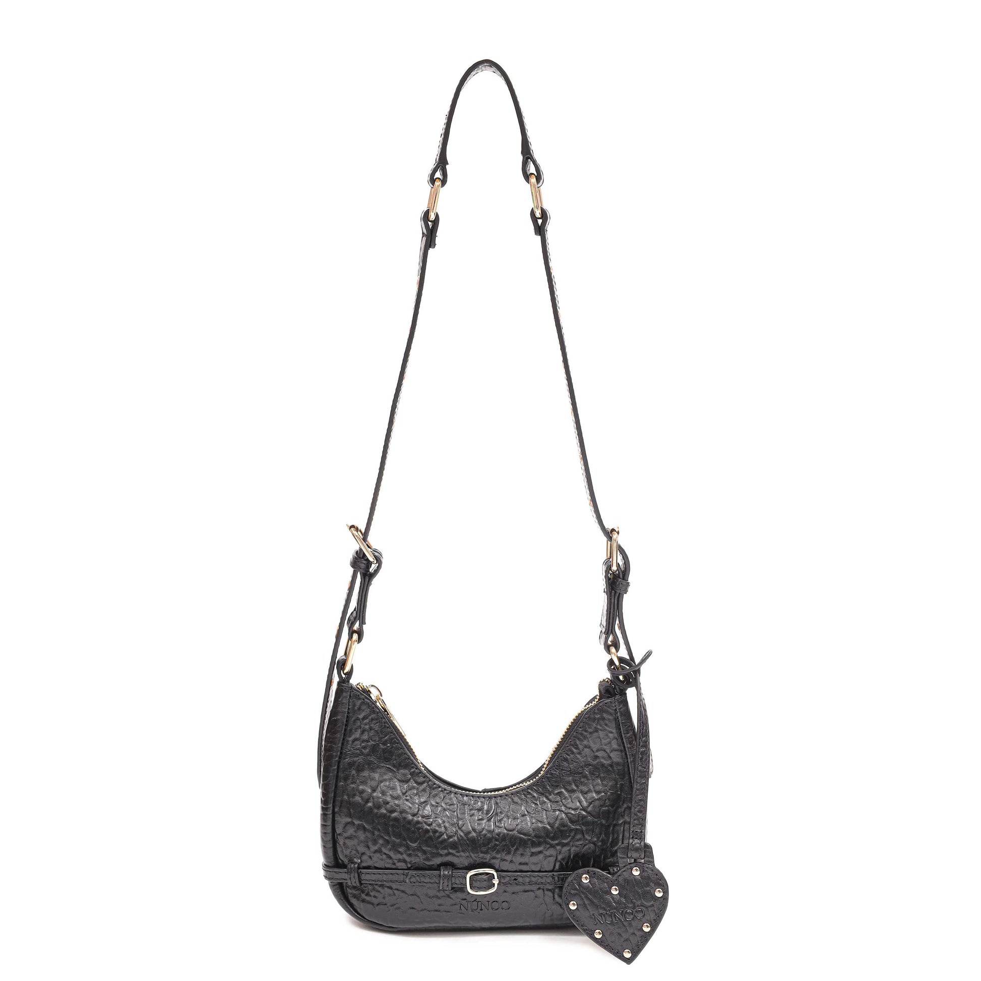 Núnoo Palma Belt New Zealand Black w. Gold Shoulder bags Black