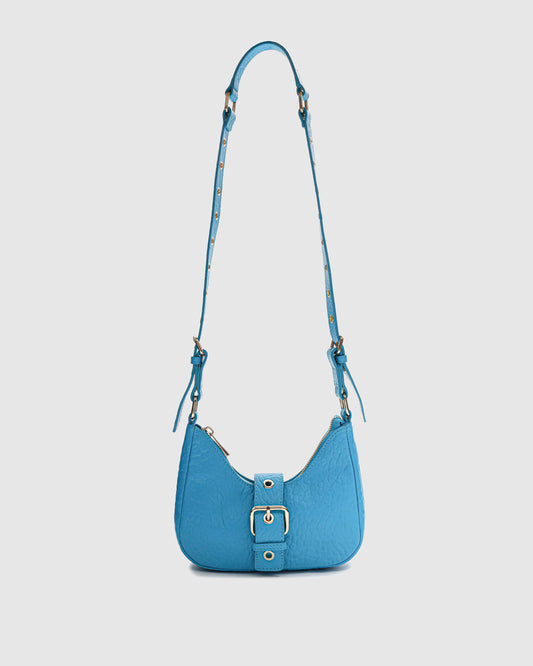 Núnoo Palma Buckle New Zealand Bright Blue w. Gold Small bag