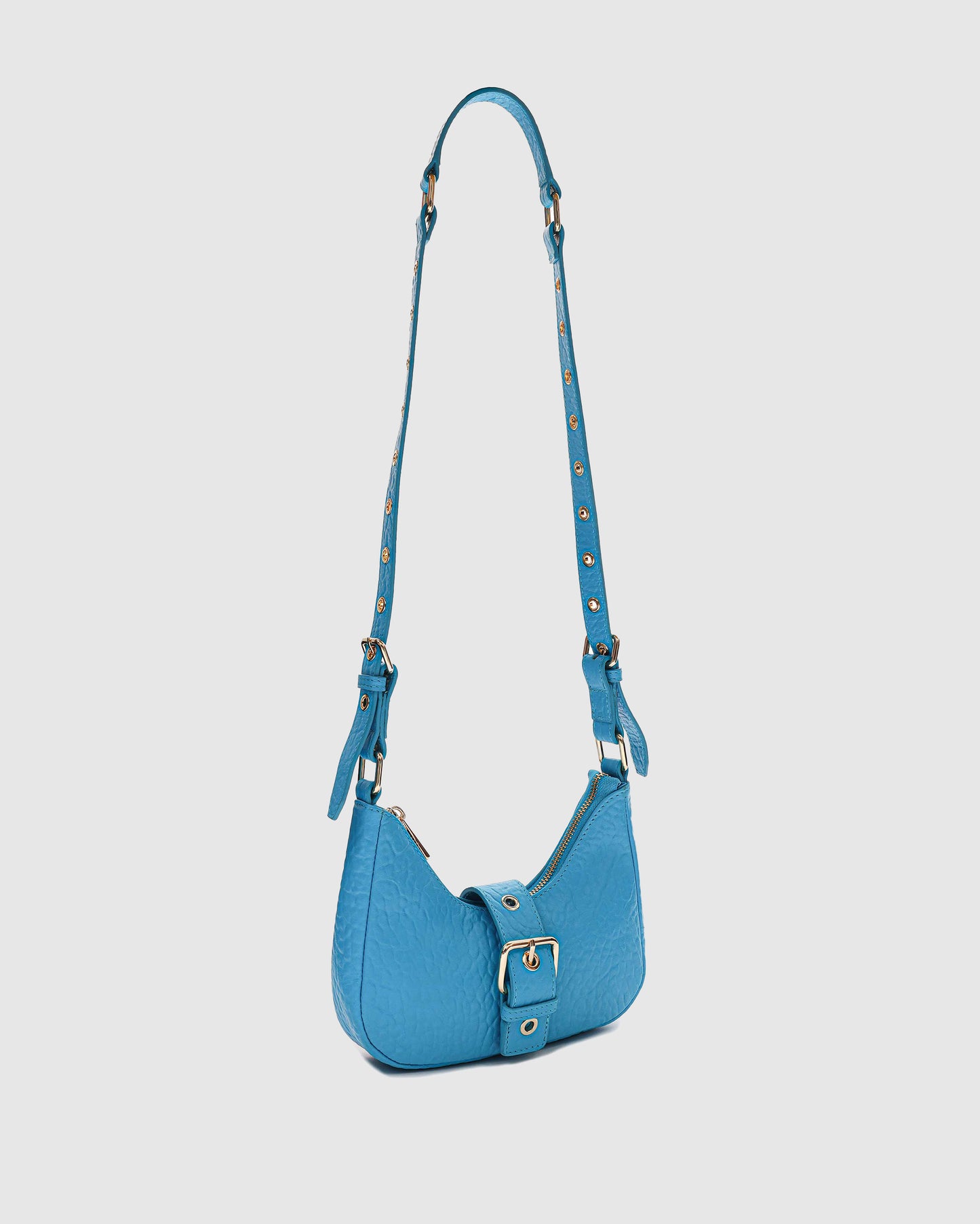 Núnoo Palma Buckle New Zealand Bright Blue w. Gold Small bag