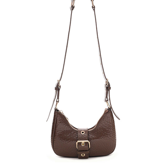 Núnoo Palma Buckle New Zealand Brown w. Gold Small bag Brown