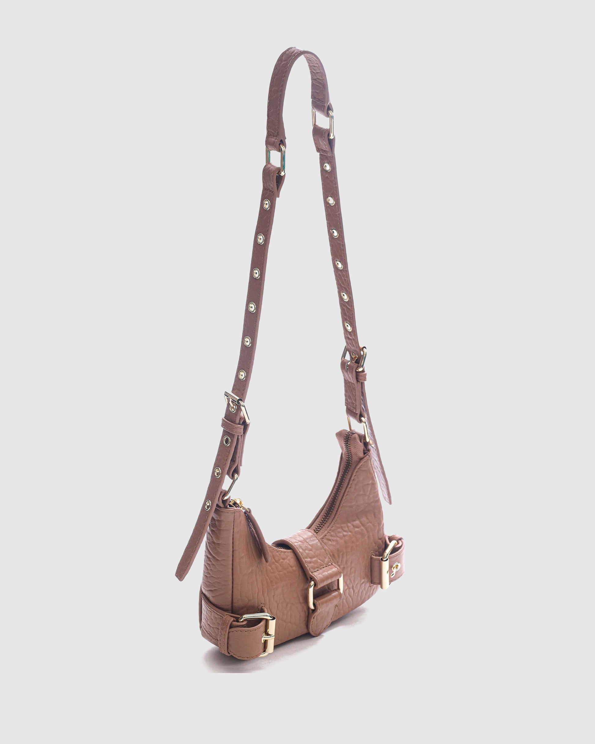 Núnoo Palma new zealand light brown w. Gold Small bag
