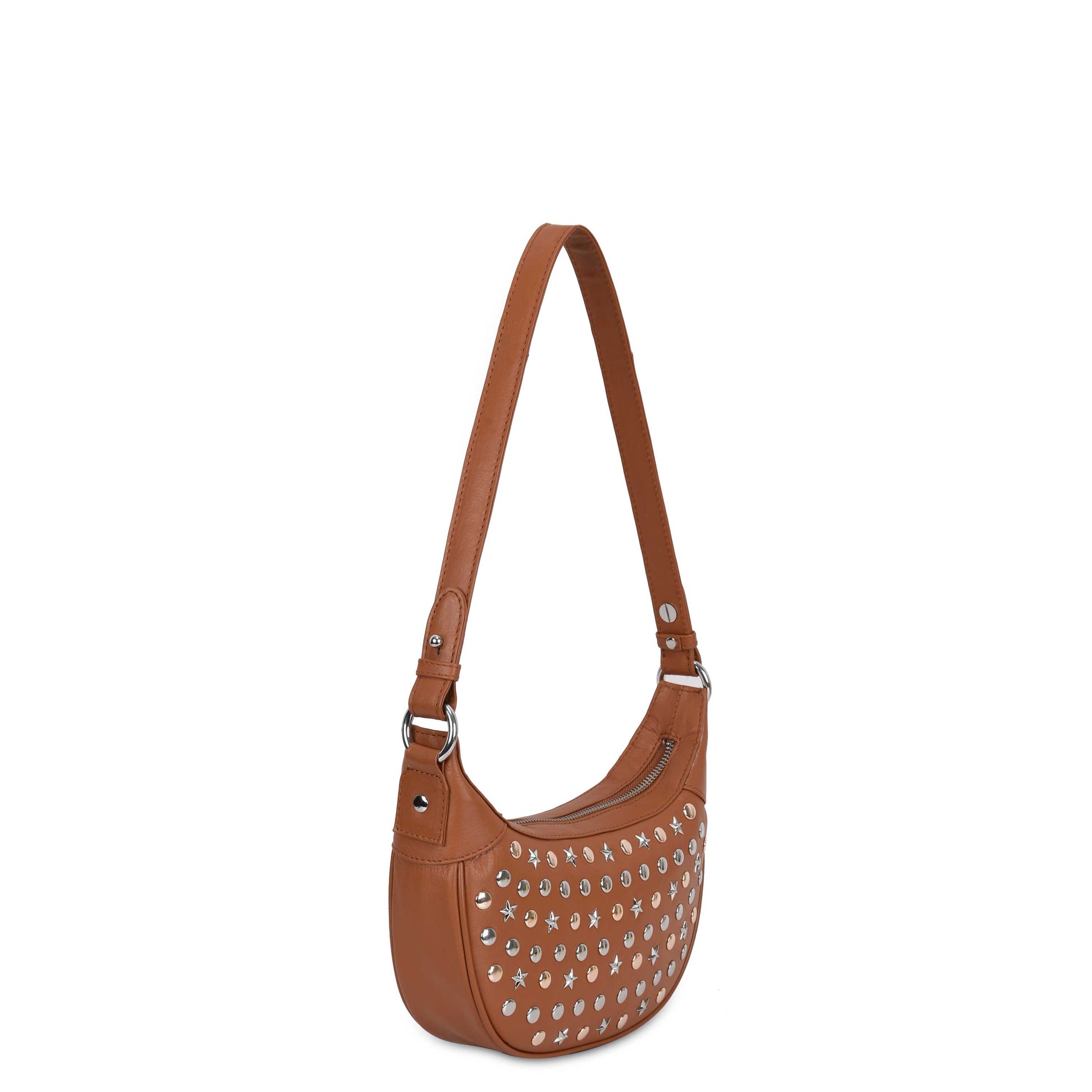 Núnoo Pluto Studs Silky Cognac Small bag Cognac