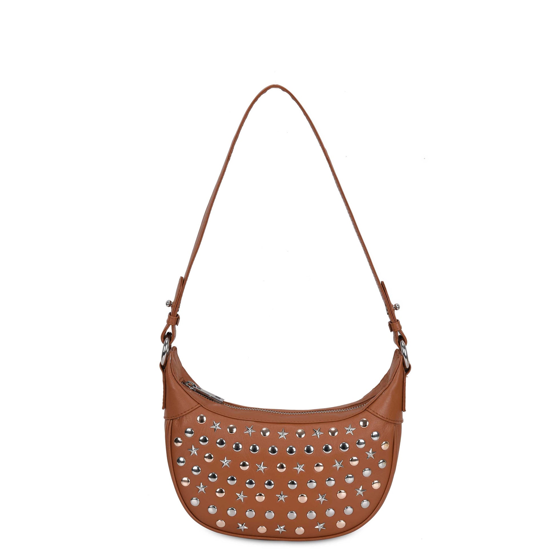 Núnoo Pluto Studs Silky Cognac Small bag Cognac