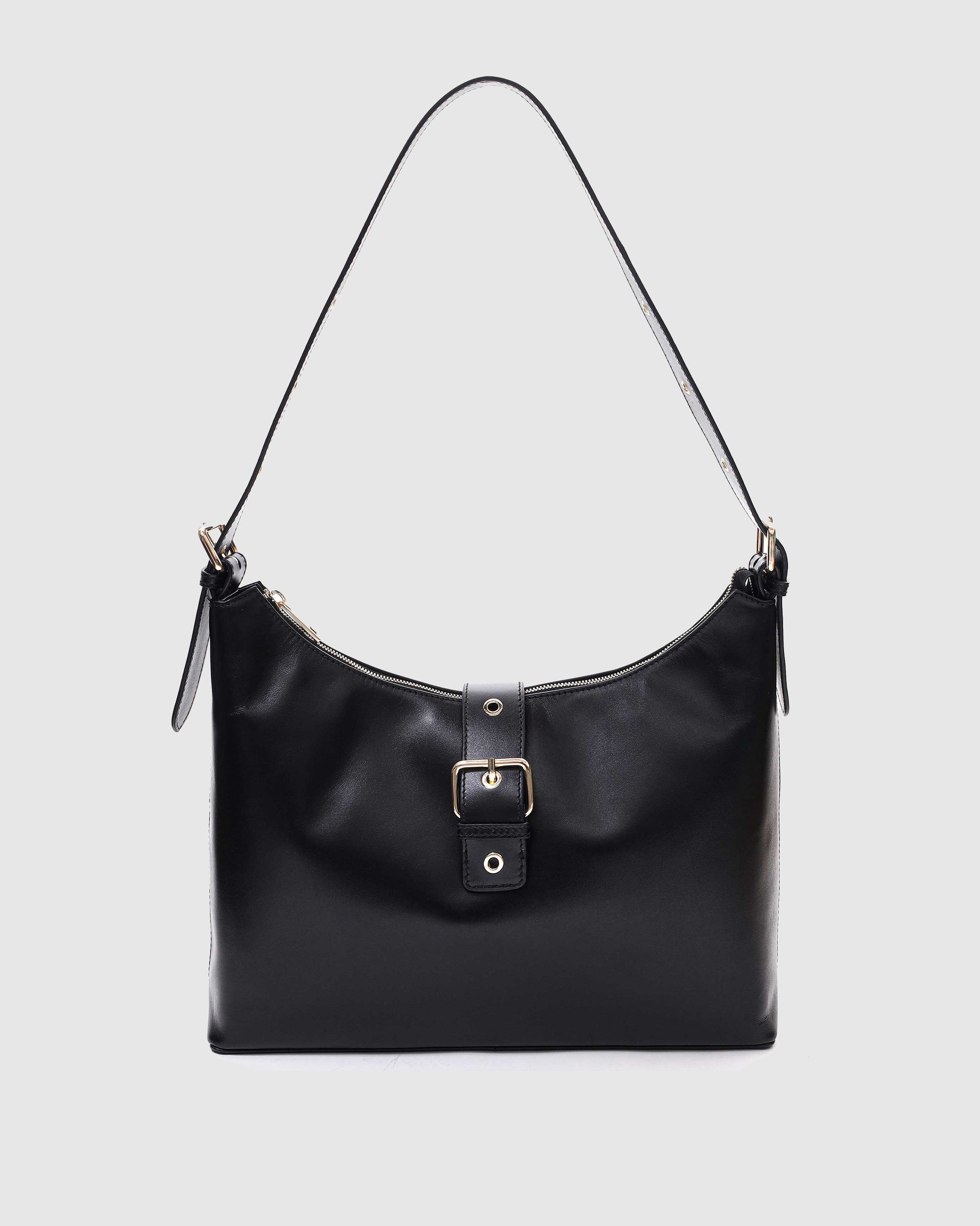 Núnoo Rio Buckle Italian Leather Black w. Gold Large