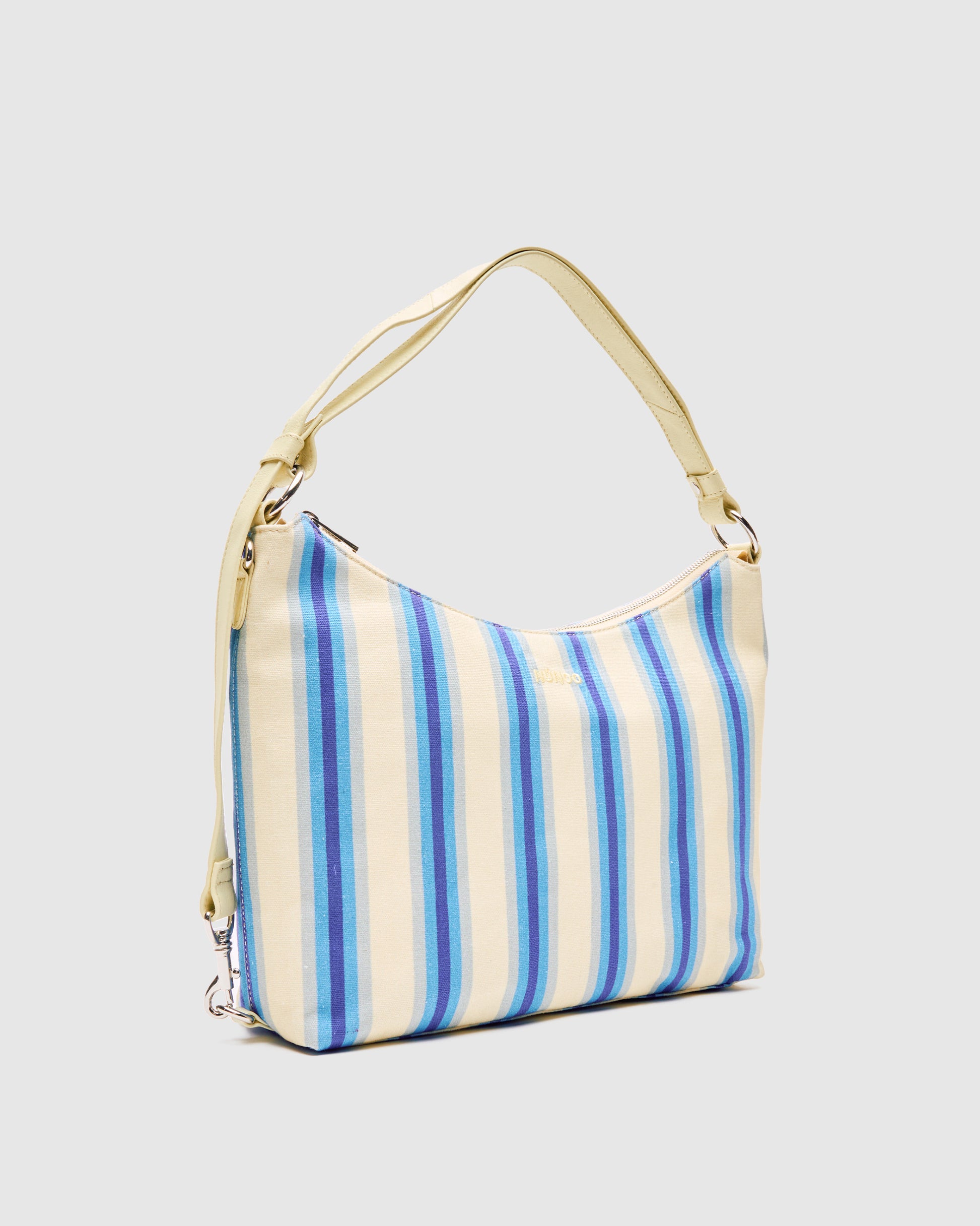 Núnoo Rio Recycled Canvas Blue Stripes Large Blue Stripes
