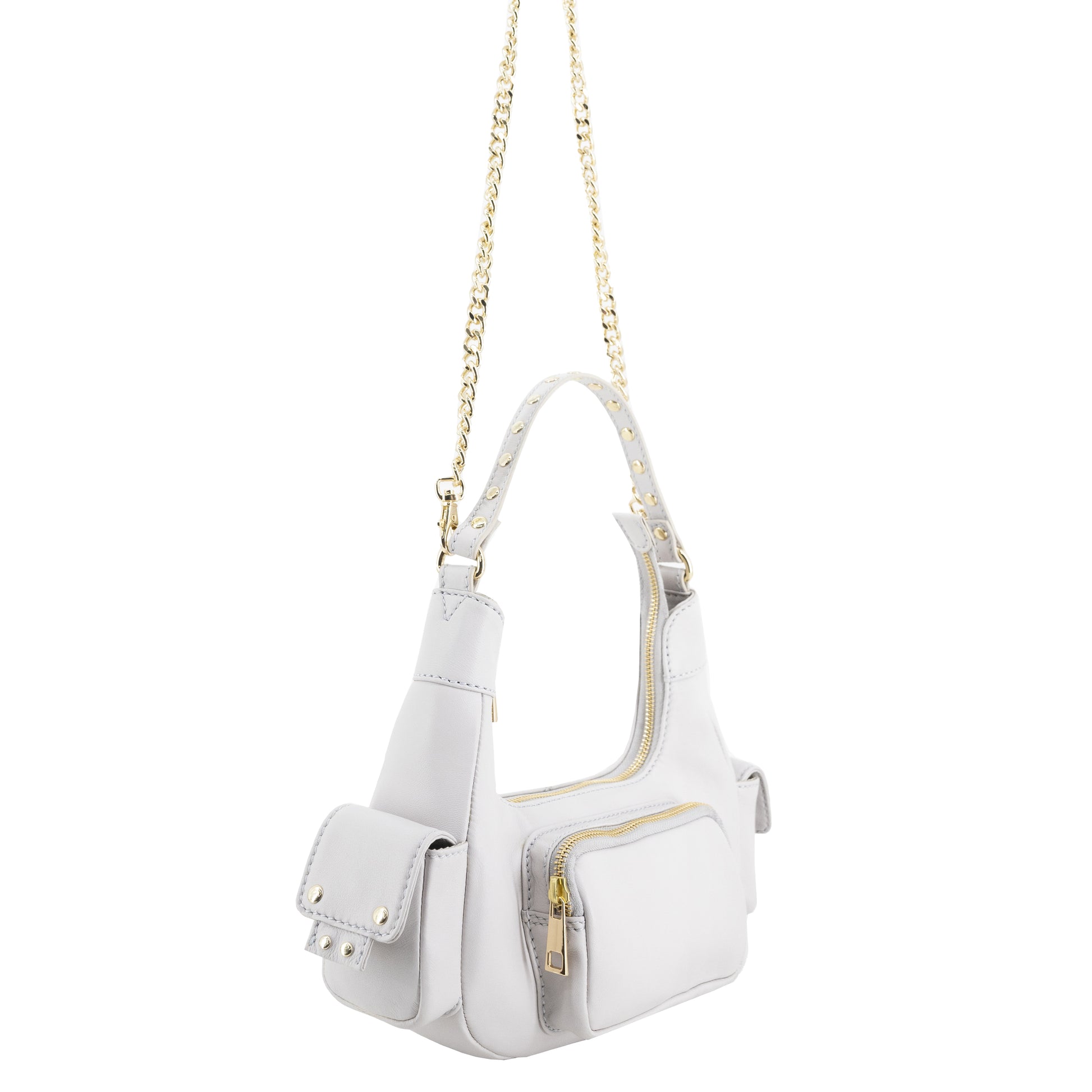 Núnoo Sally Small Pocket Cozy Off White w. Gold Shoulder bags Off white