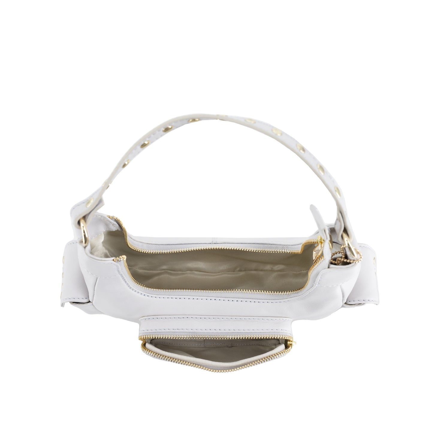 Núnoo Sally Small Pocket Cozy Off White w. Gold Shoulder bags Off white