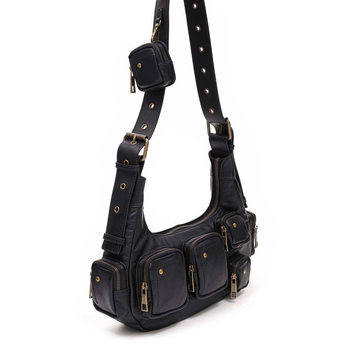 Núnoo Sally Small Pocket Sheep Black w. gold Medium Black