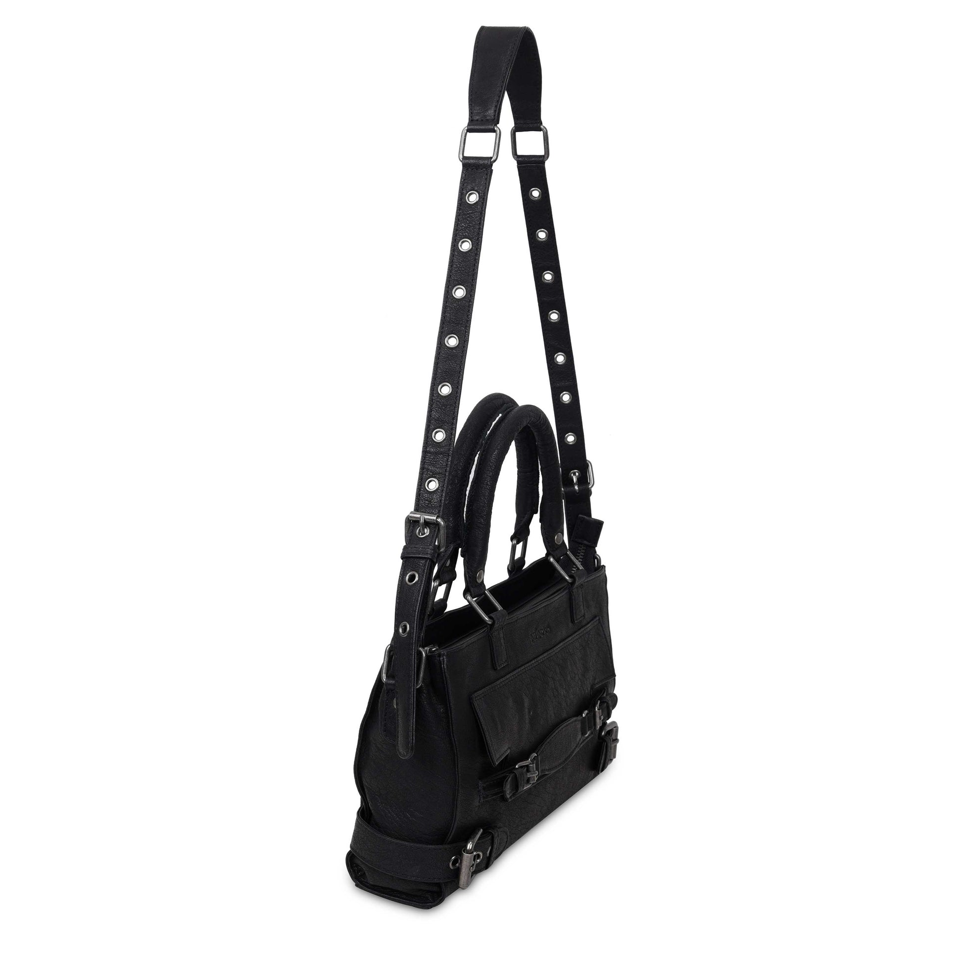 Núnoo Scarlett Buckle Rock Black w. Antique Silver Shoulder bags Black