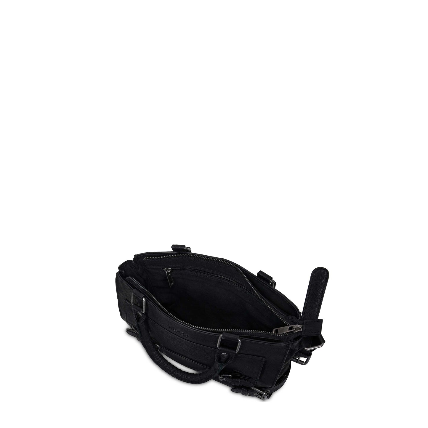 Núnoo Scarlett Buckle Rock Black w. Antique Silver Shoulder bags Black
