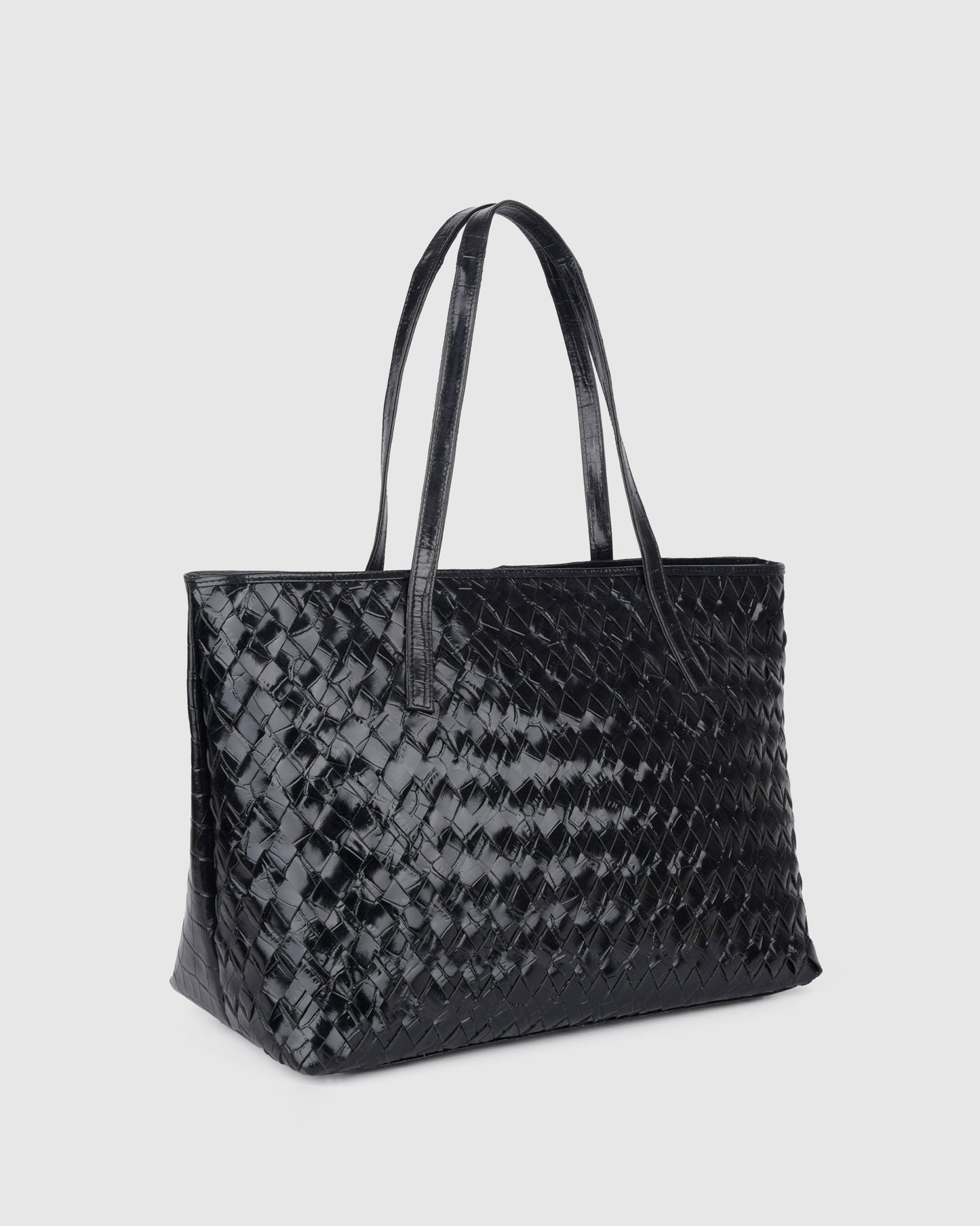 Núnoo Shopper Braided Texas Dusty Blue Large Black