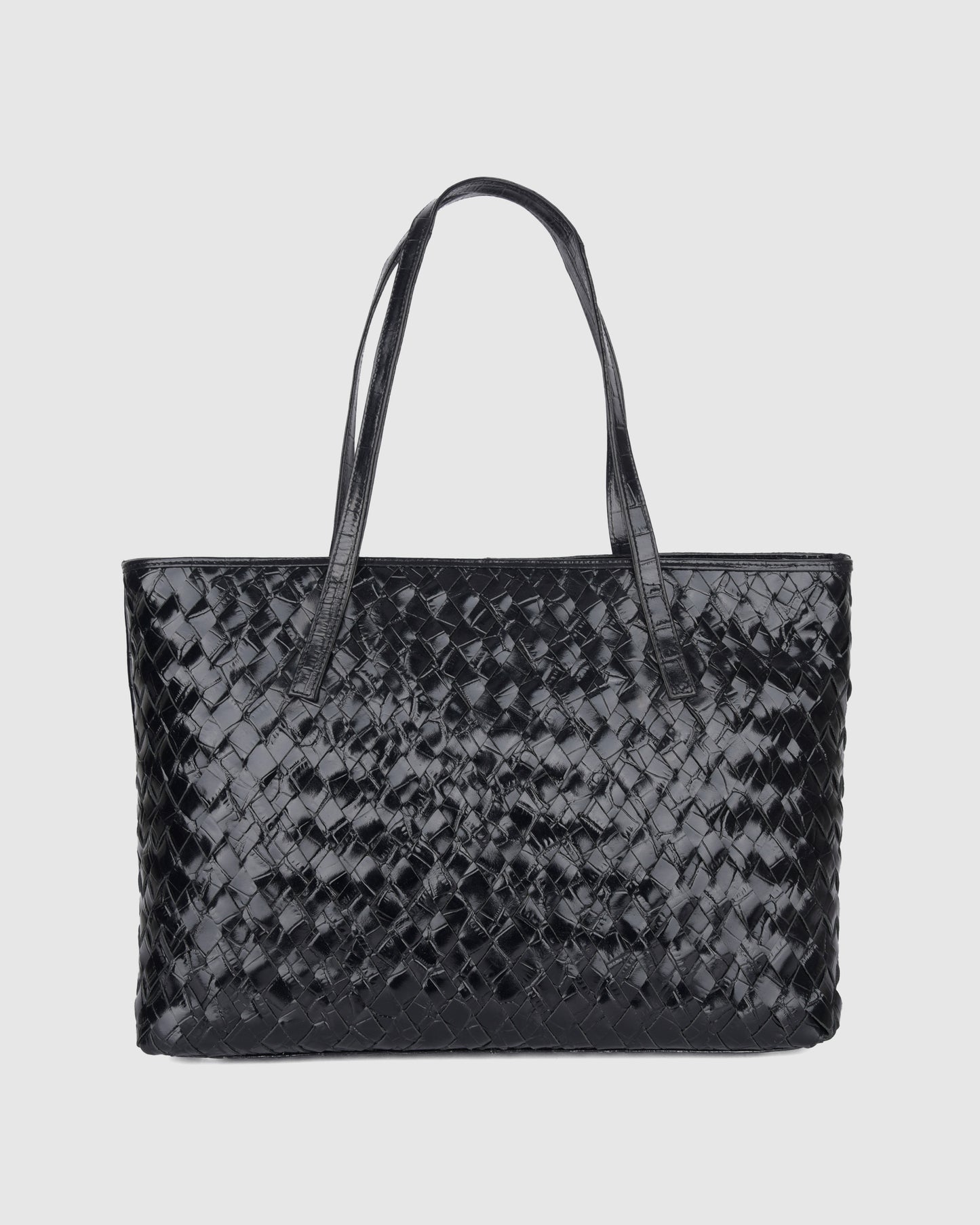 Núnoo Shopper Braided Texas Dusty Blue Large Black