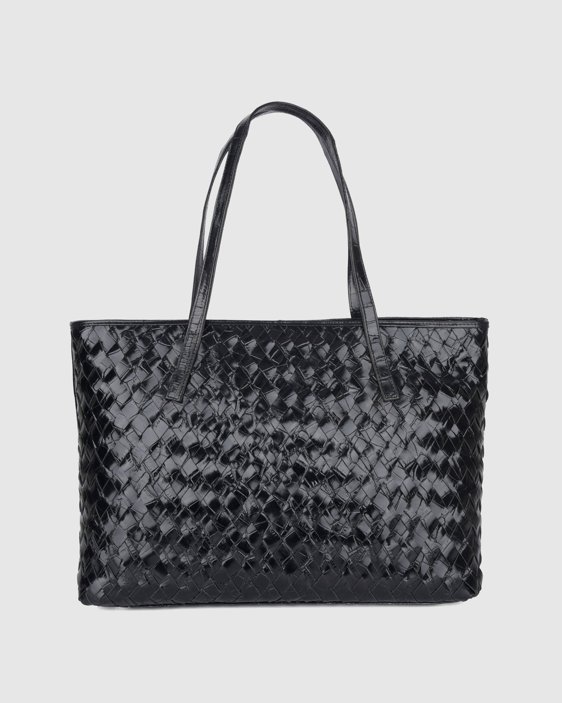 Núnoo Shopper Braided Texas Dusty Blue Large Black