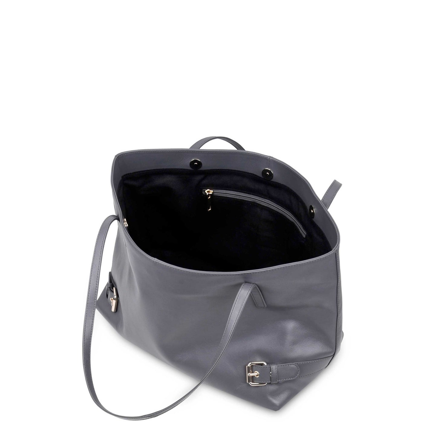 Núnoo Shopper Buckle Pure Dark Grey w. Gold Shoulder bags Dark grey