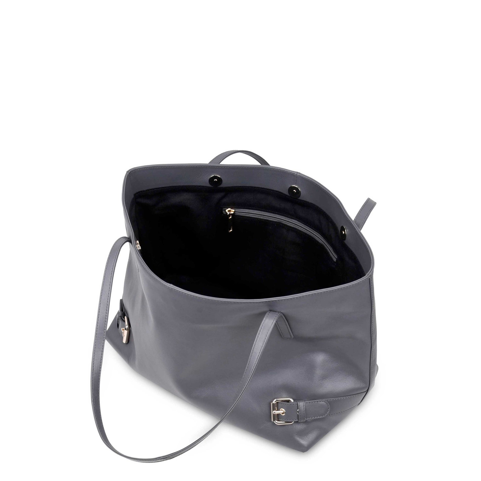 Núnoo Shopper Buckle Pure Dark Grey w. Gold Shoulder bags Dark grey